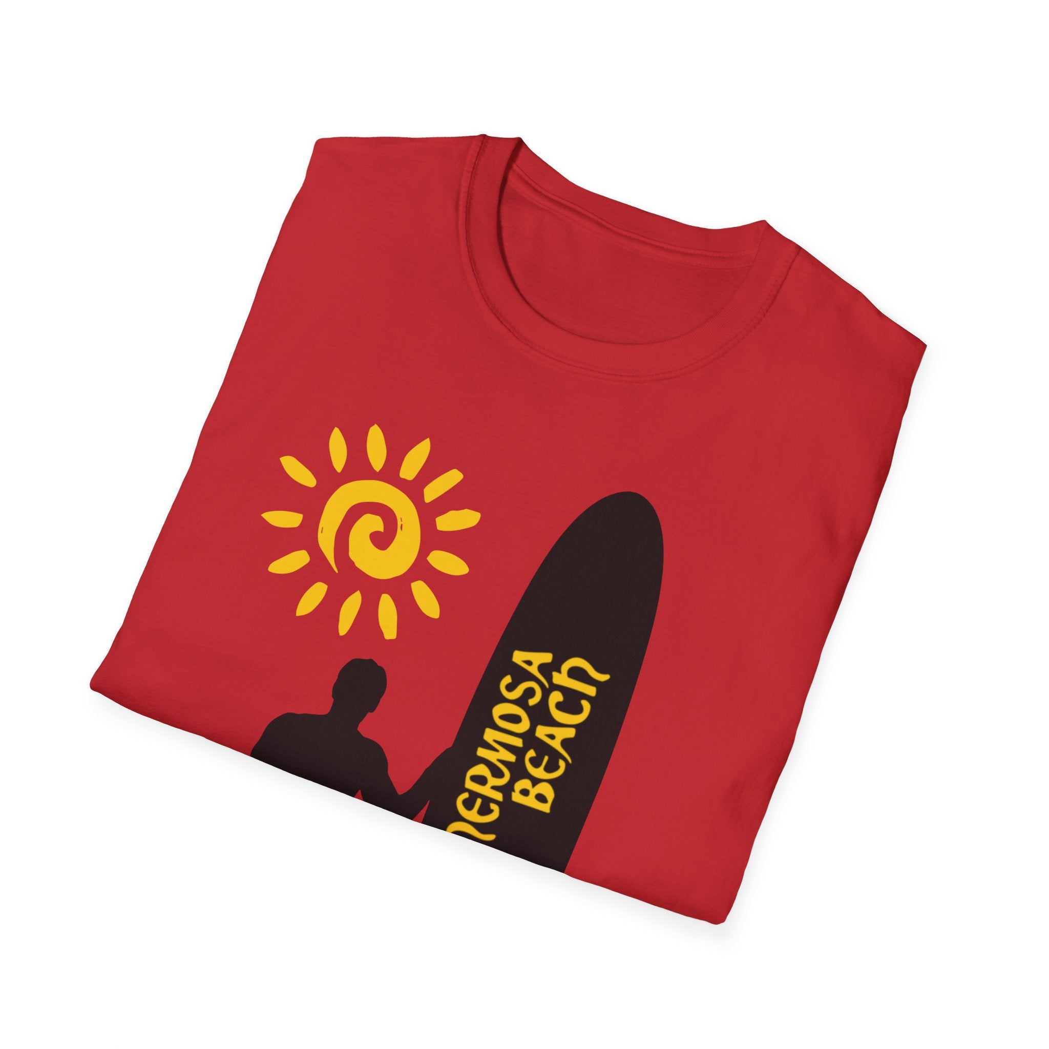 Hermosa Beach Long Board Unisex Softstyle T-Shirt
