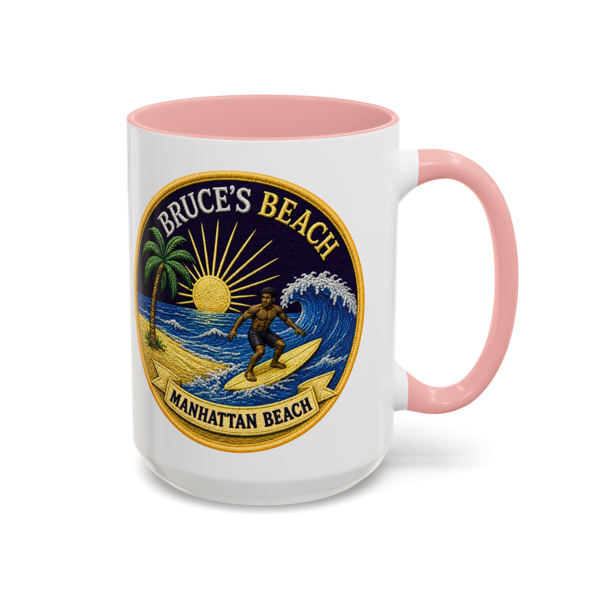 Manhattan Beach Surf Mug — Bruce’s Beach Coffee Cup (11/15oz Accent)