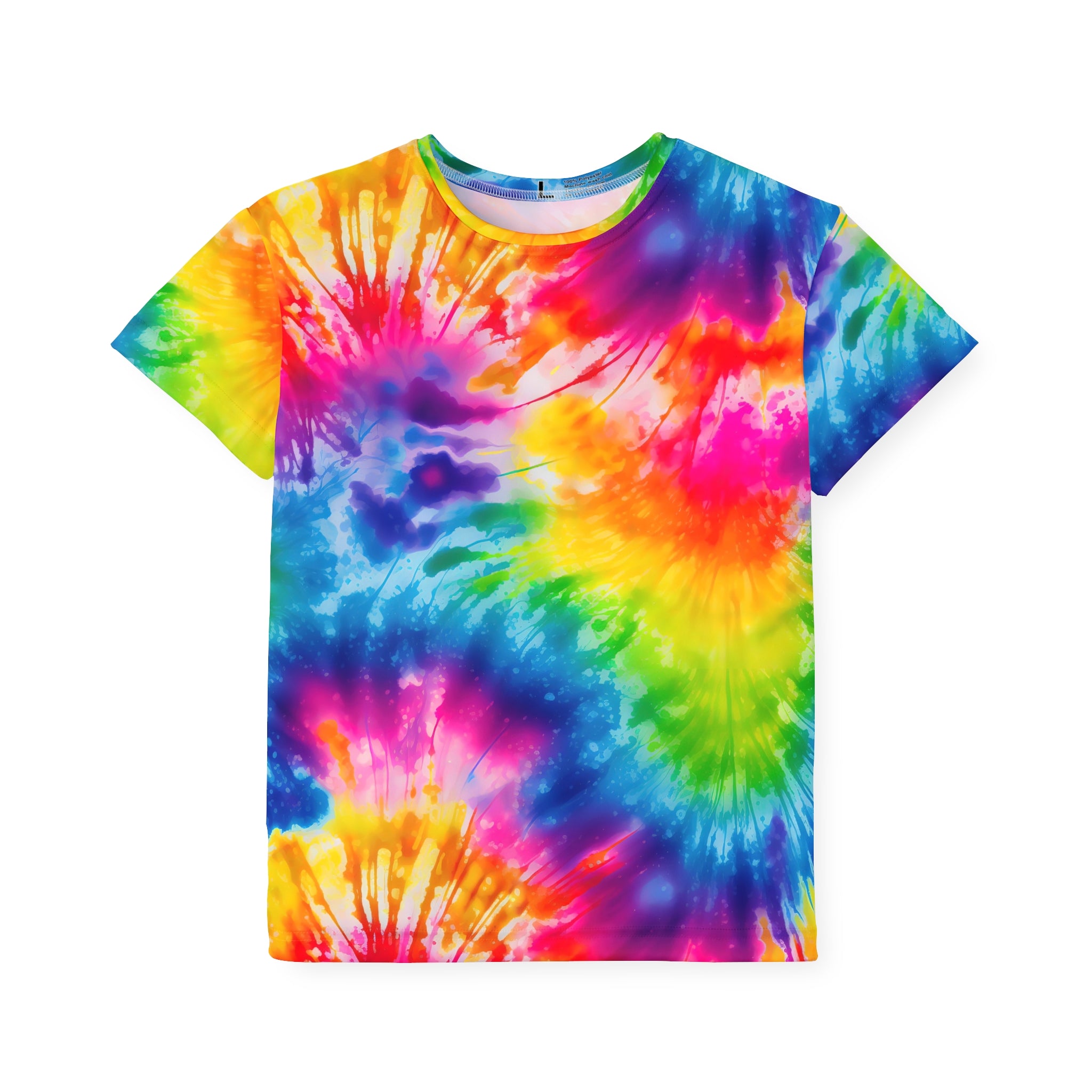 Kids Tie-Dye Sports Jersey — Vibrant All-Over Print Active Tee