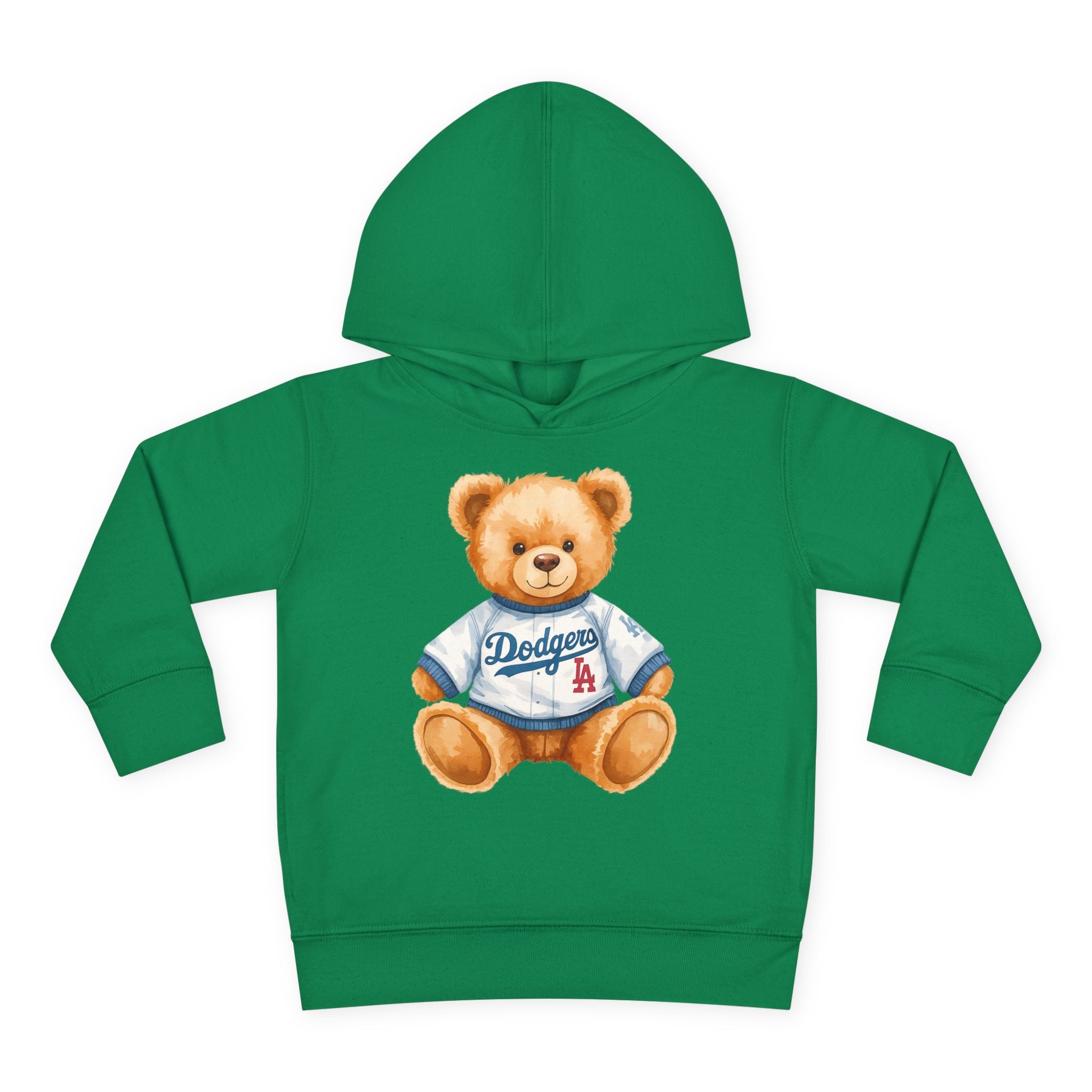 Teddy Bear in Jersey Hoodie | Toddler Pullover Fleece