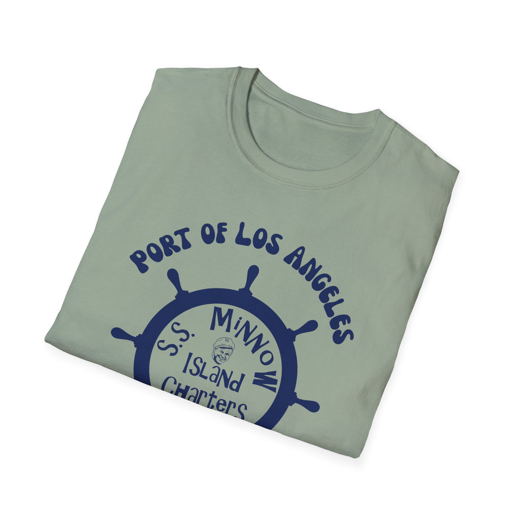 Port of Los Angeles Ship Wheel T-Shirt | SS Minnow Island Charters, 3 Hour Tours
