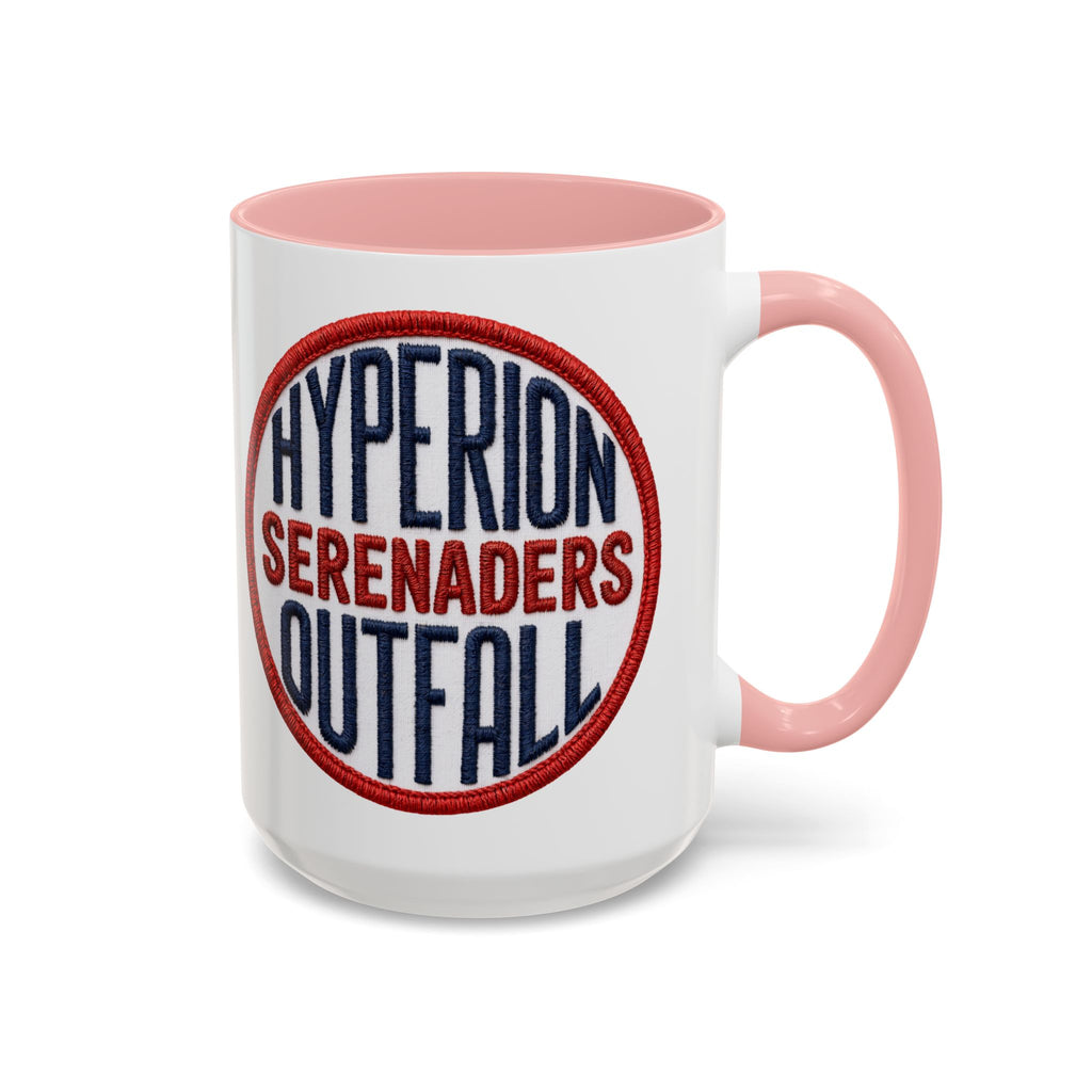 Accent Coffee Mug — "Hyperion Serenaders Outfall" Retro Patch Ceramic Mug (11/15oz)