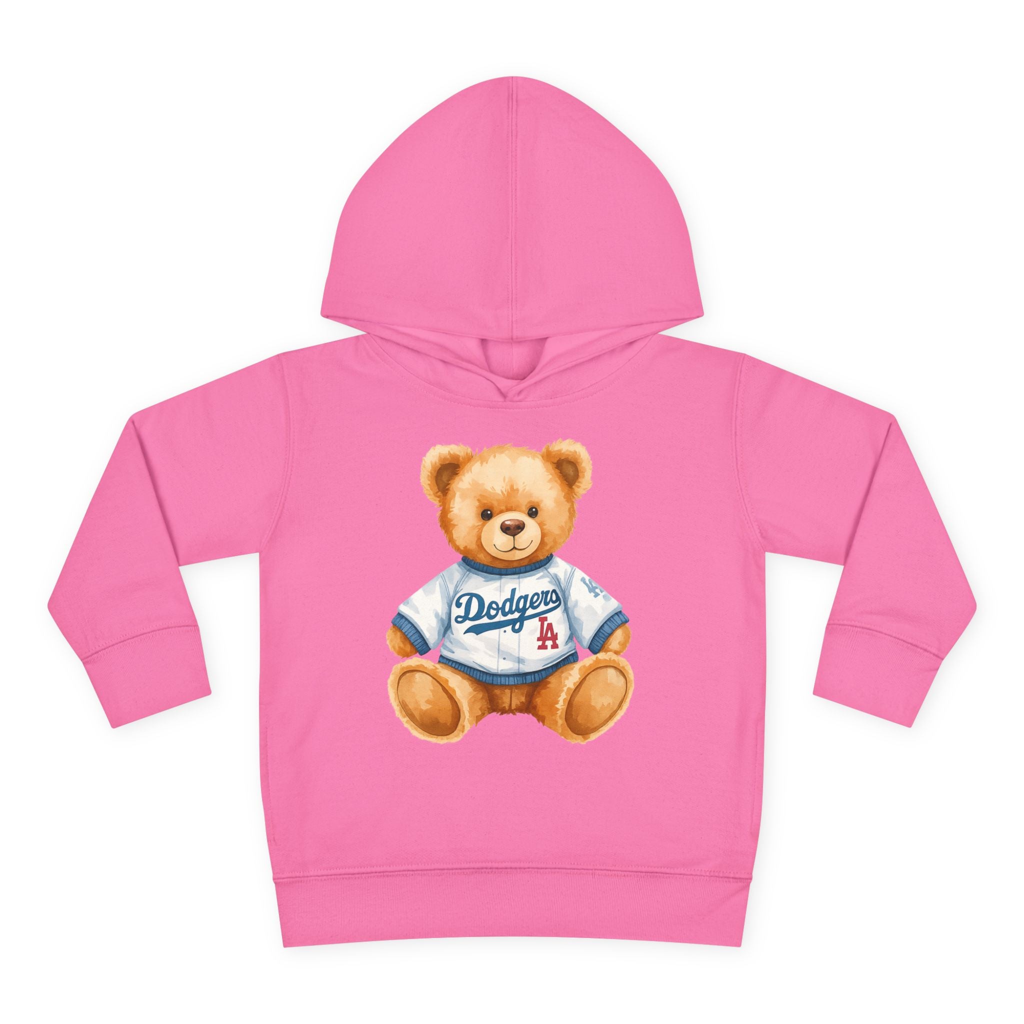 Teddy Bear in Jersey Hoodie | Toddler Pullover Fleece