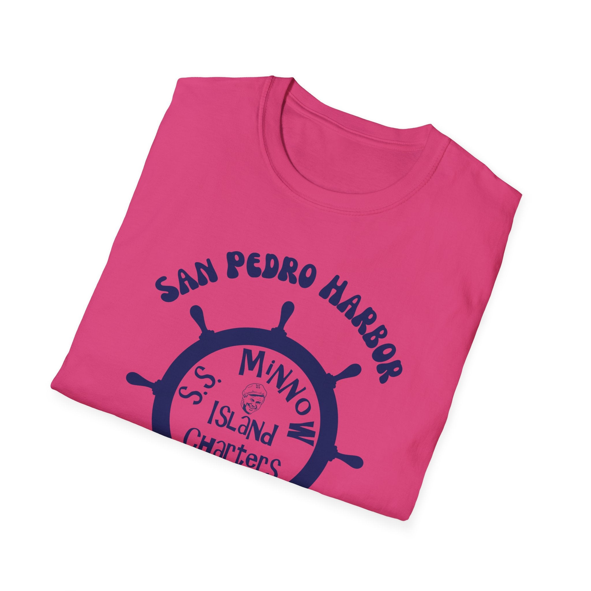 San Pedro Harbor Ship Wheel T-Shirt | SS Minnow Island Charters