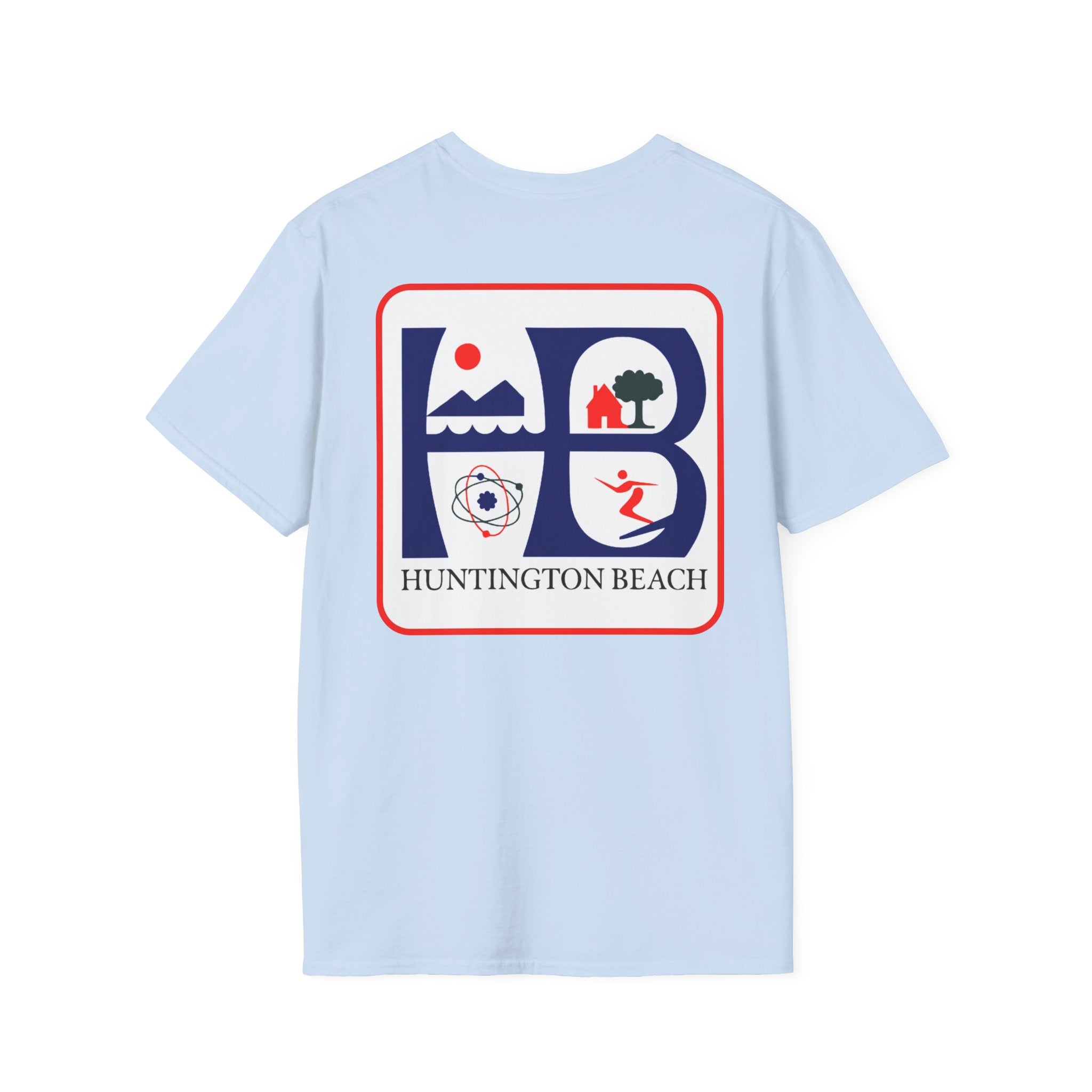 Huntington Beach Retro HB Logo T-Shirt  (printed 3 places)
