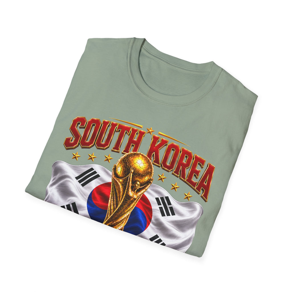 South Korea 2026 Soccer World Cup T-Shirt — Korean Flag & Trophy Football Fan Tee