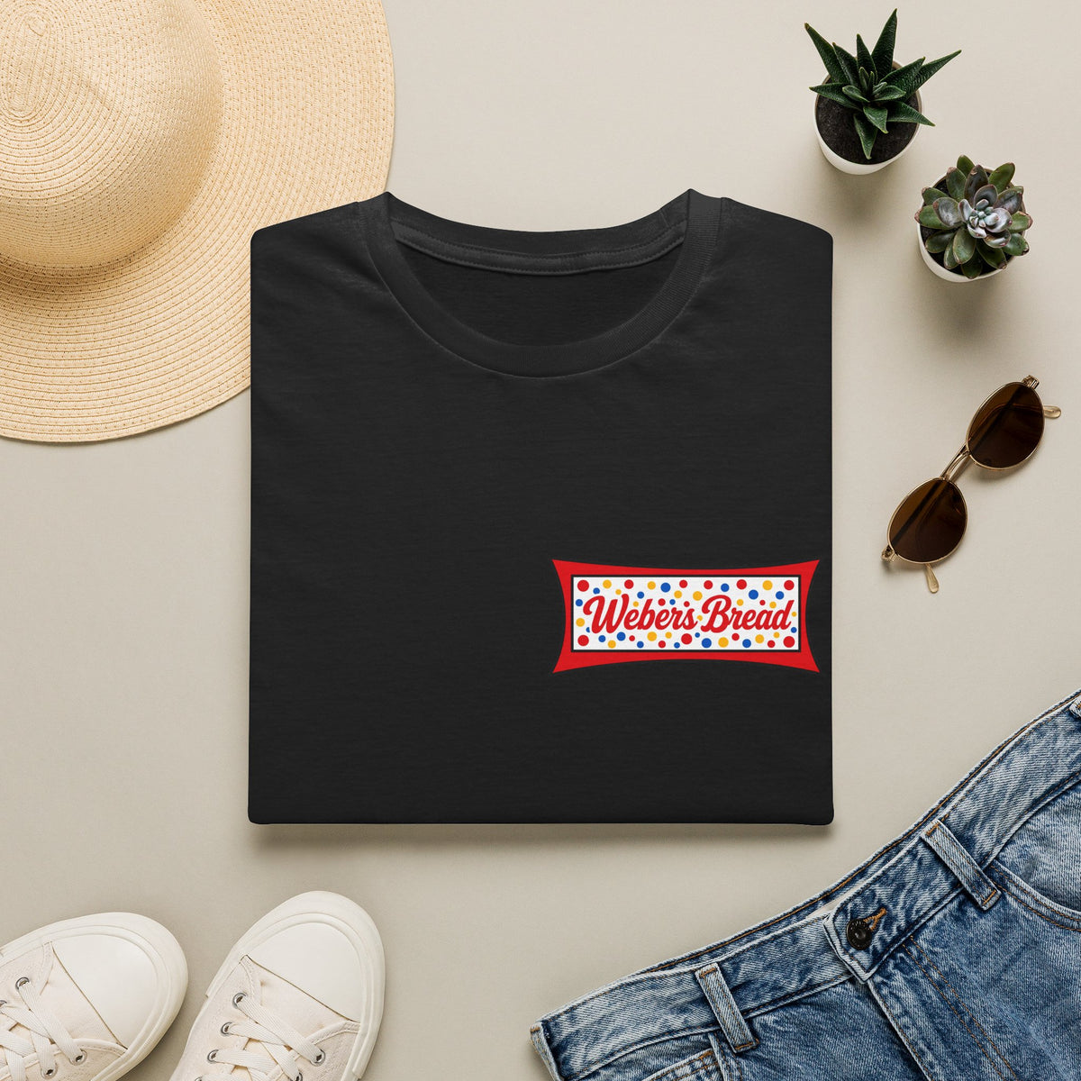 Weber's Bread Retro Logo Dewey T-Shirt — Vintage Bakery Graphic Tee