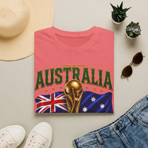 Australia 2026 Soccer World Cup T-Shirt — Aussie Flag & Trophy Design