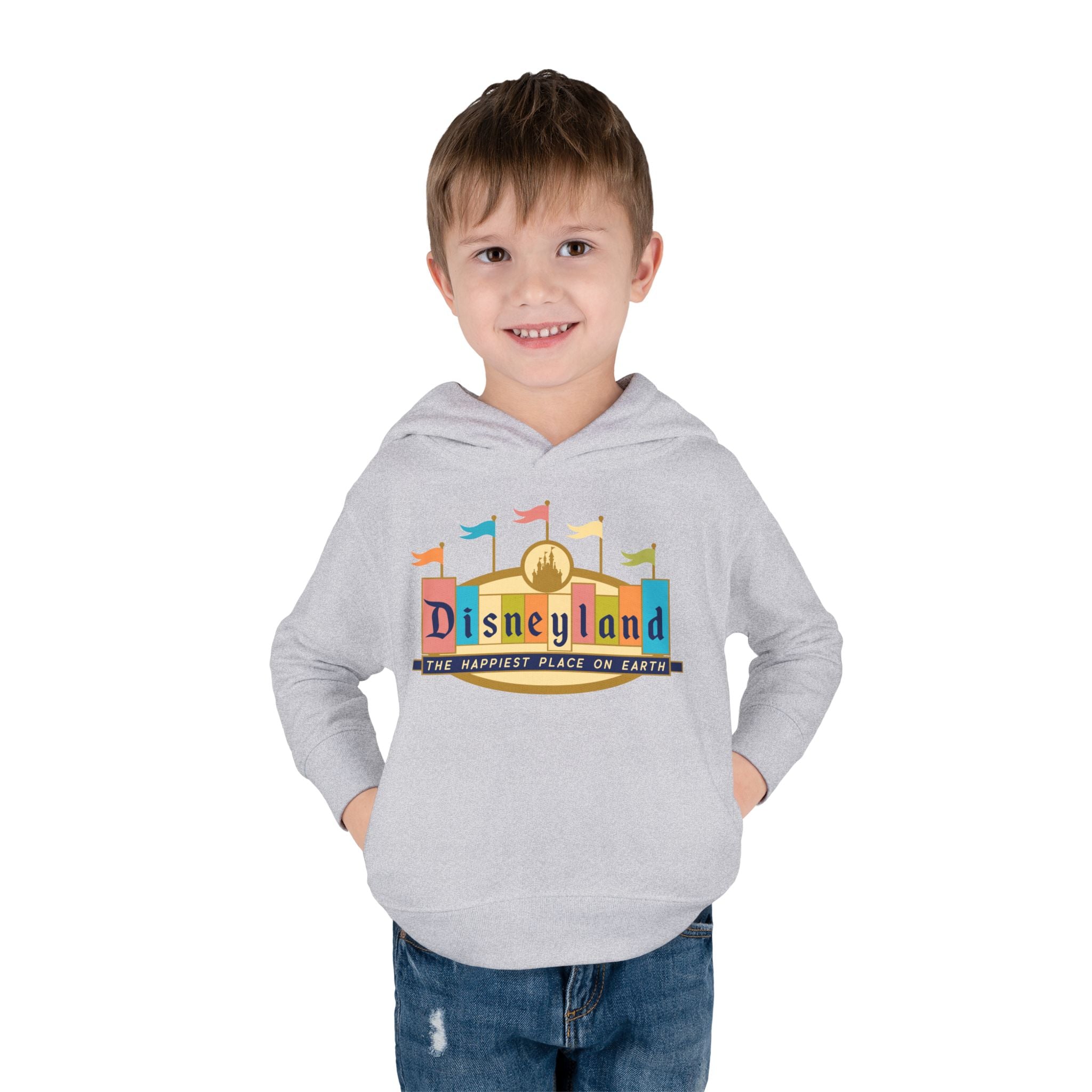 Disneyland way Back Machine Retro Logo Toddler Hoodie | Kids Pullover