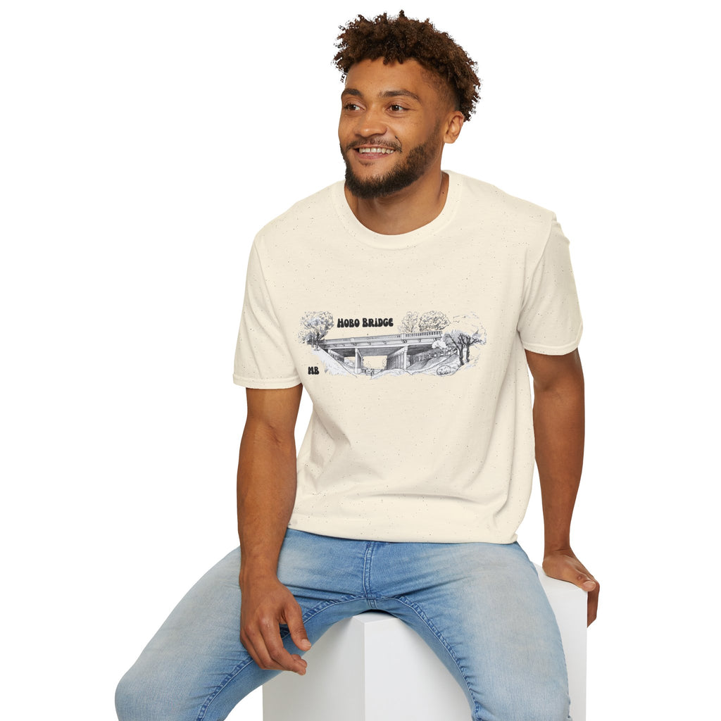 Hobo Bridge Manhattan Beach California Sketch T-Shirt | Hand-Drawn Bridge Illustration IYKYK