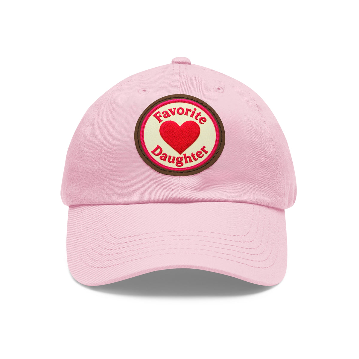 Mom and Daughter Hat — "Favorite Daughter" Leather Patch Cap