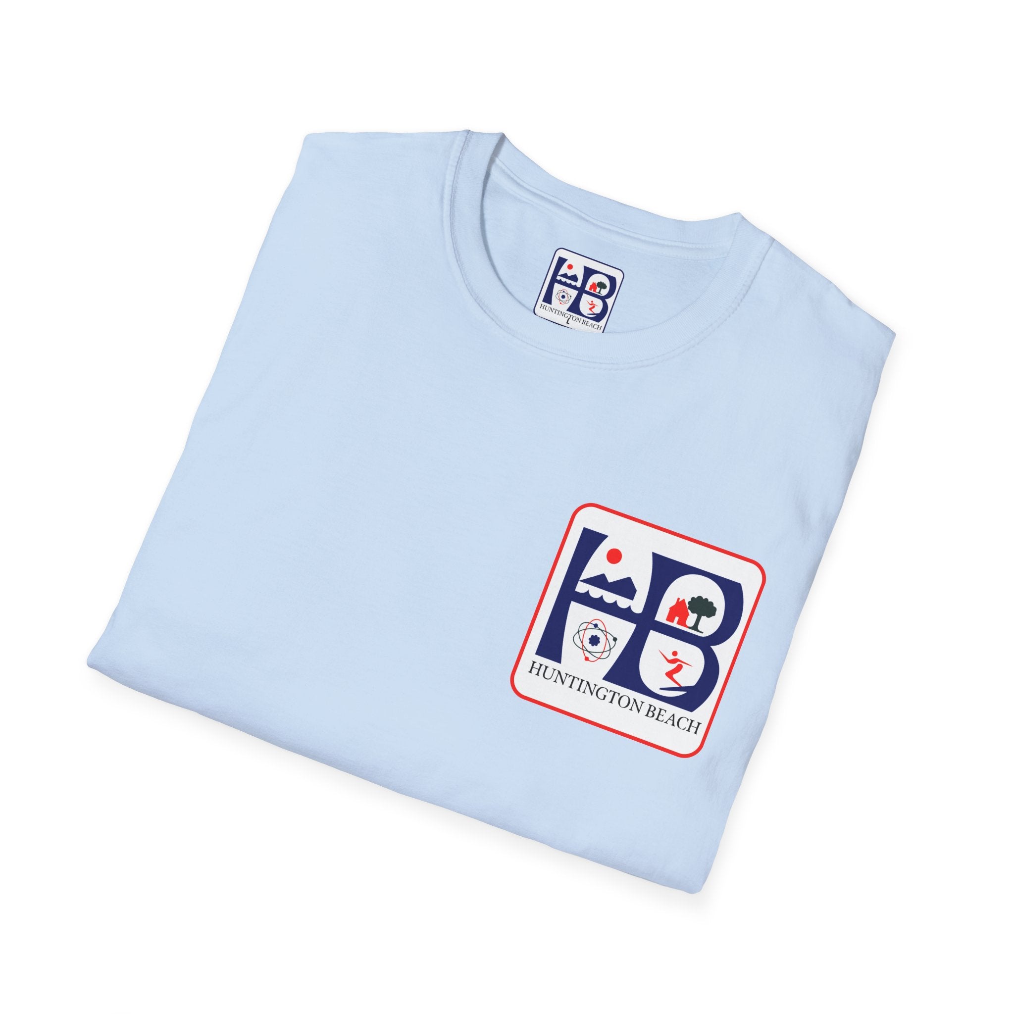 Huntington Beach Retro HB Logo T-Shirt  (printed 3 places)
