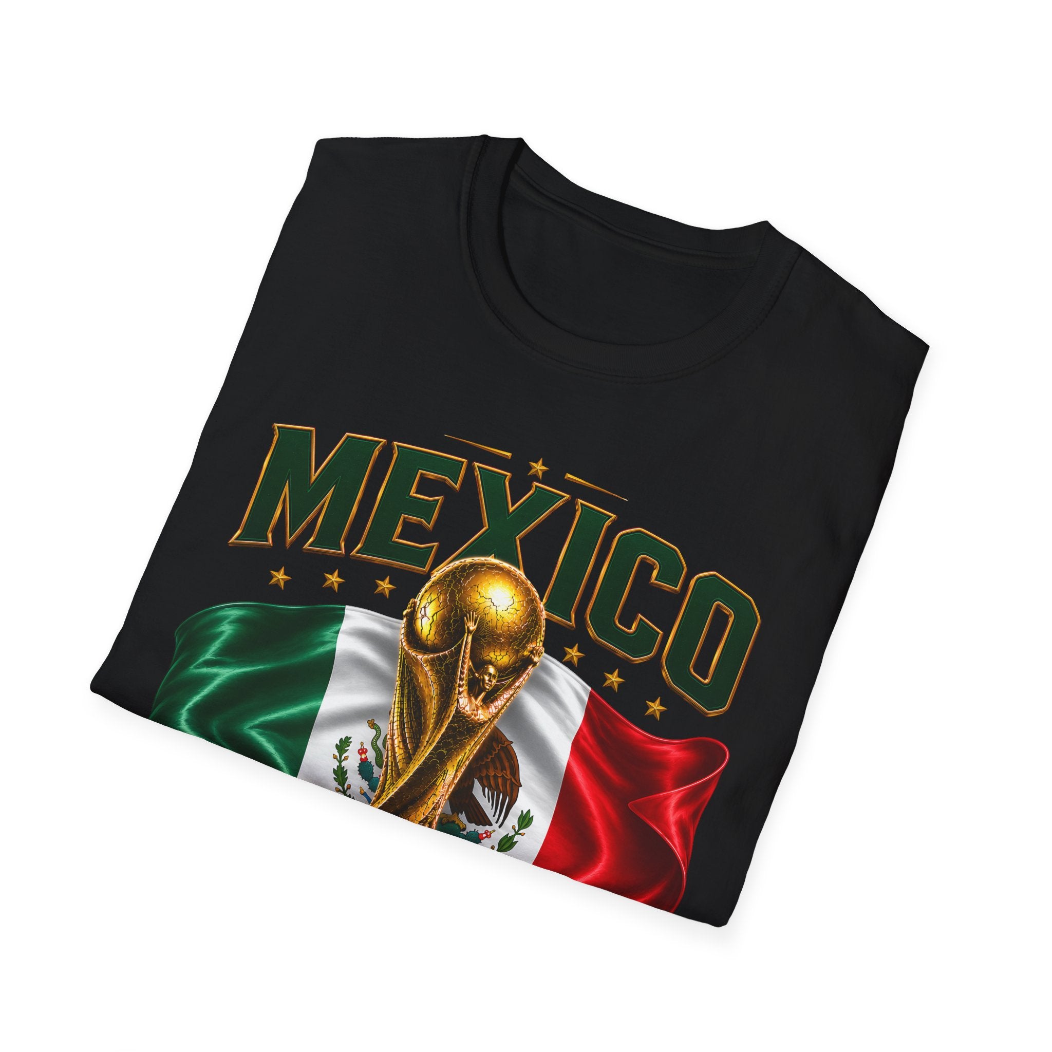Mexico 2026 World Cup T-Shirt — Flag & Trophy Soccer Fan Tee