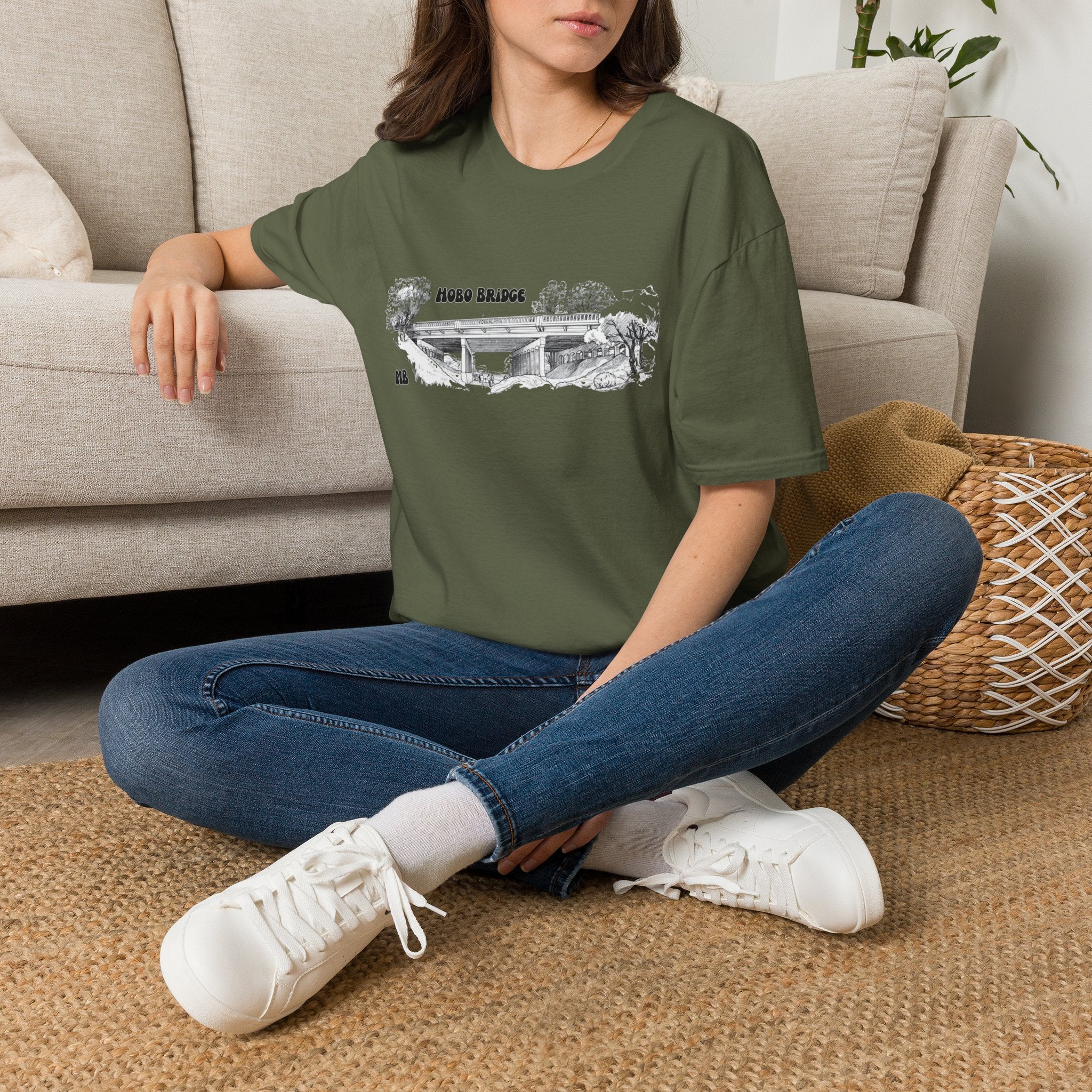 Hobo Bridge Manhattan Beach California Sketch T-Shirt | Hand-Drawn Bridge Illustration IYKYK