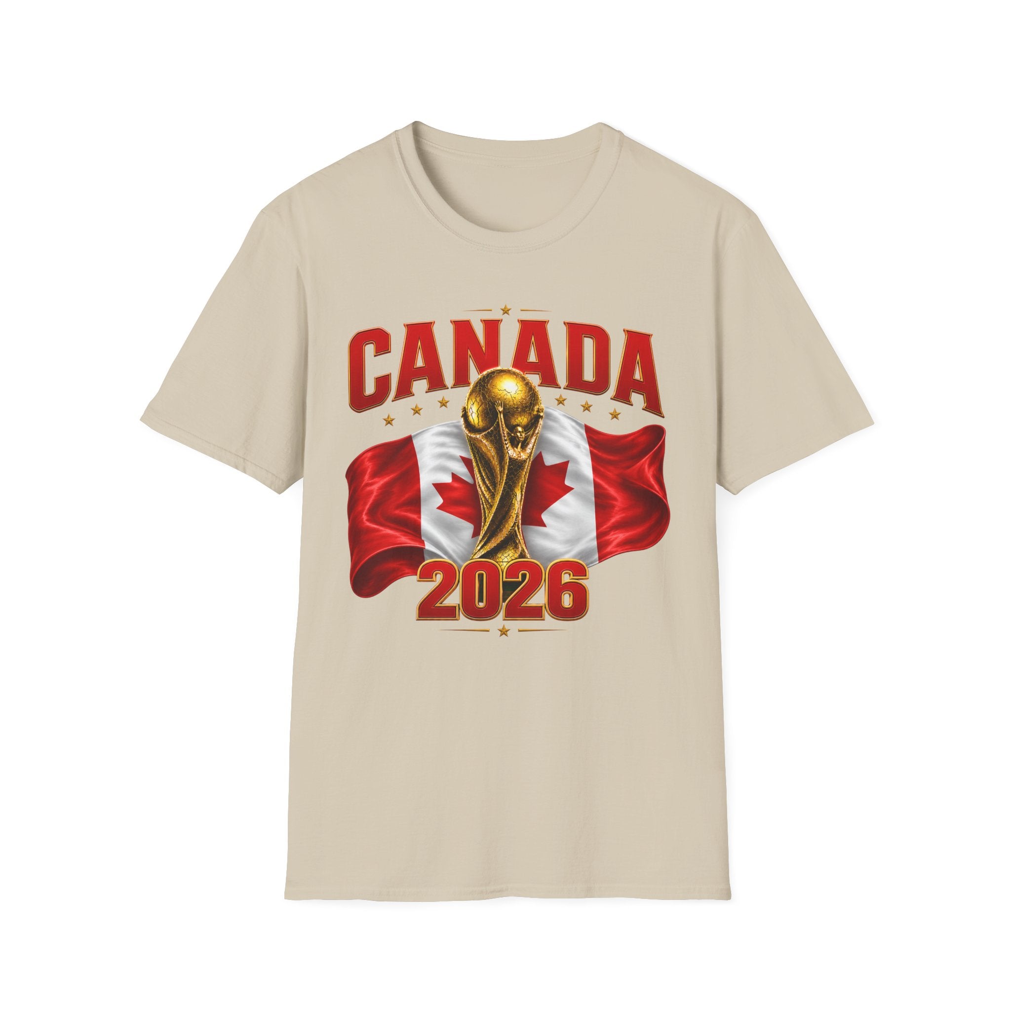 Canada 2026 World Cup T-Shirt — Canadian Soccer Fan Tee with Trophy & Flag