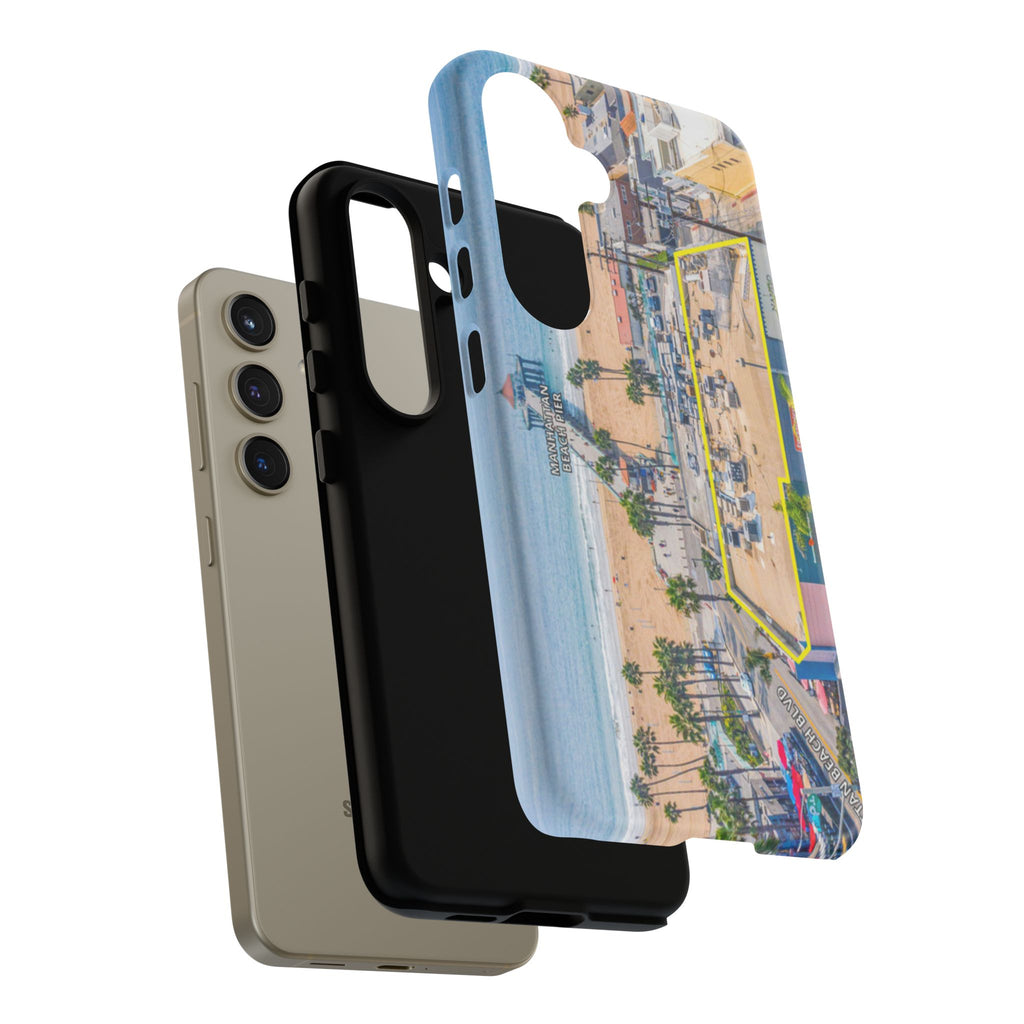 Phone Cases, Manhattan Beach California iPhone Samsung Google Tough Cases, Beach Lovers Gifts, Coastal Accessories, Ocean Phone Covers,