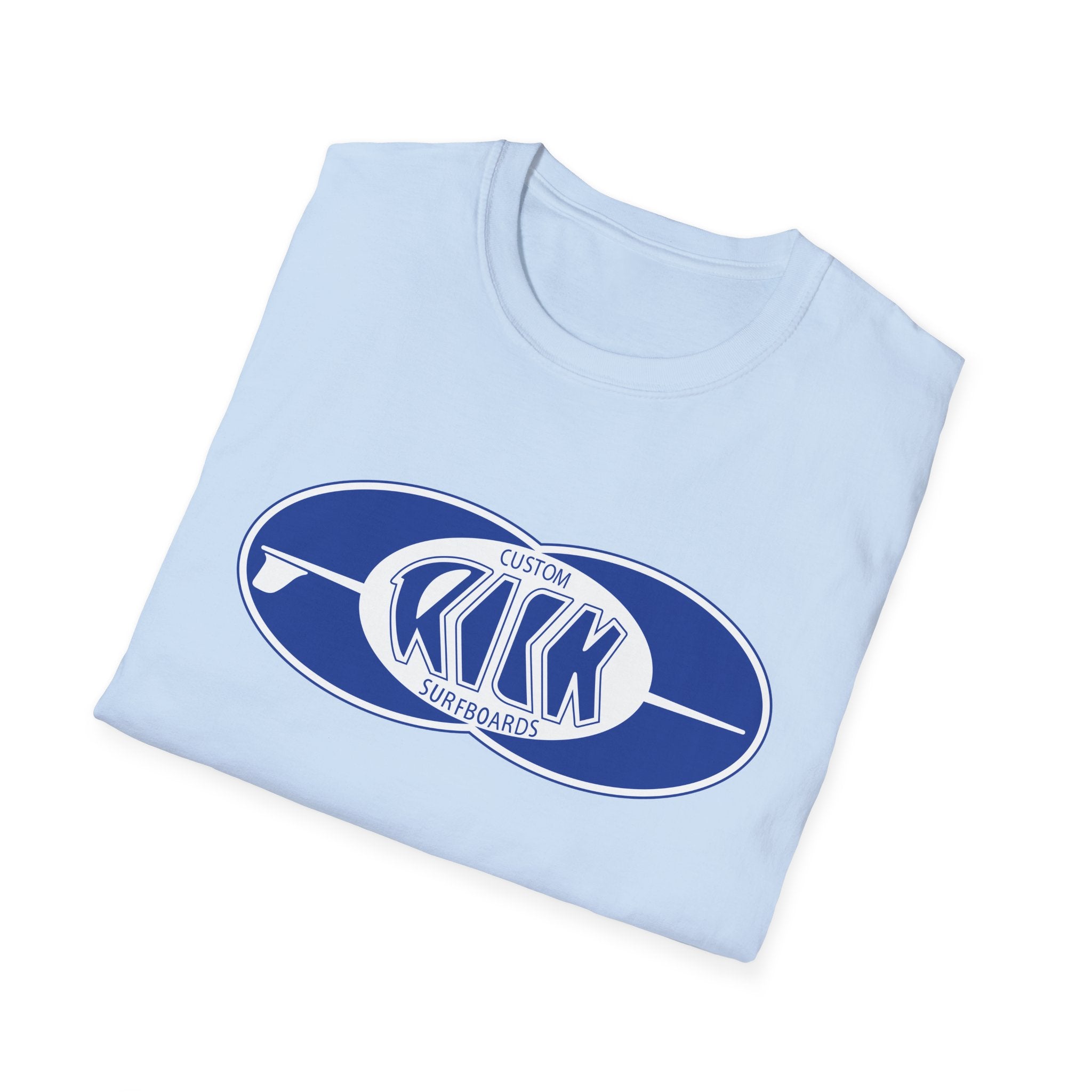 Rick Surfboards Unisex Softstyle T-Shirt Old School Hermosa Beach Print 1 Side