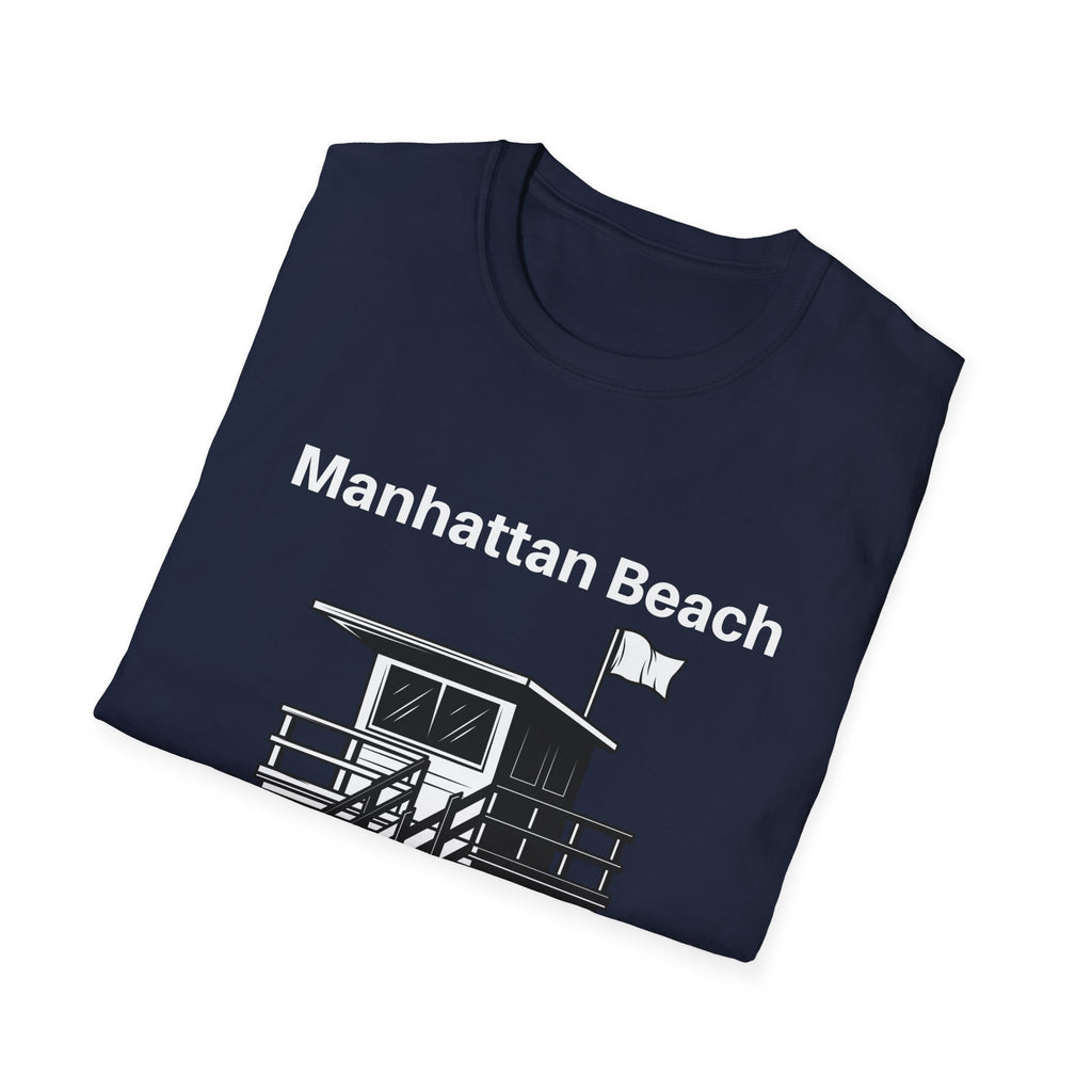 Marine Street Lifeguard Station Manhattan Beach  Mens and Womans Softstyle T-Shirt