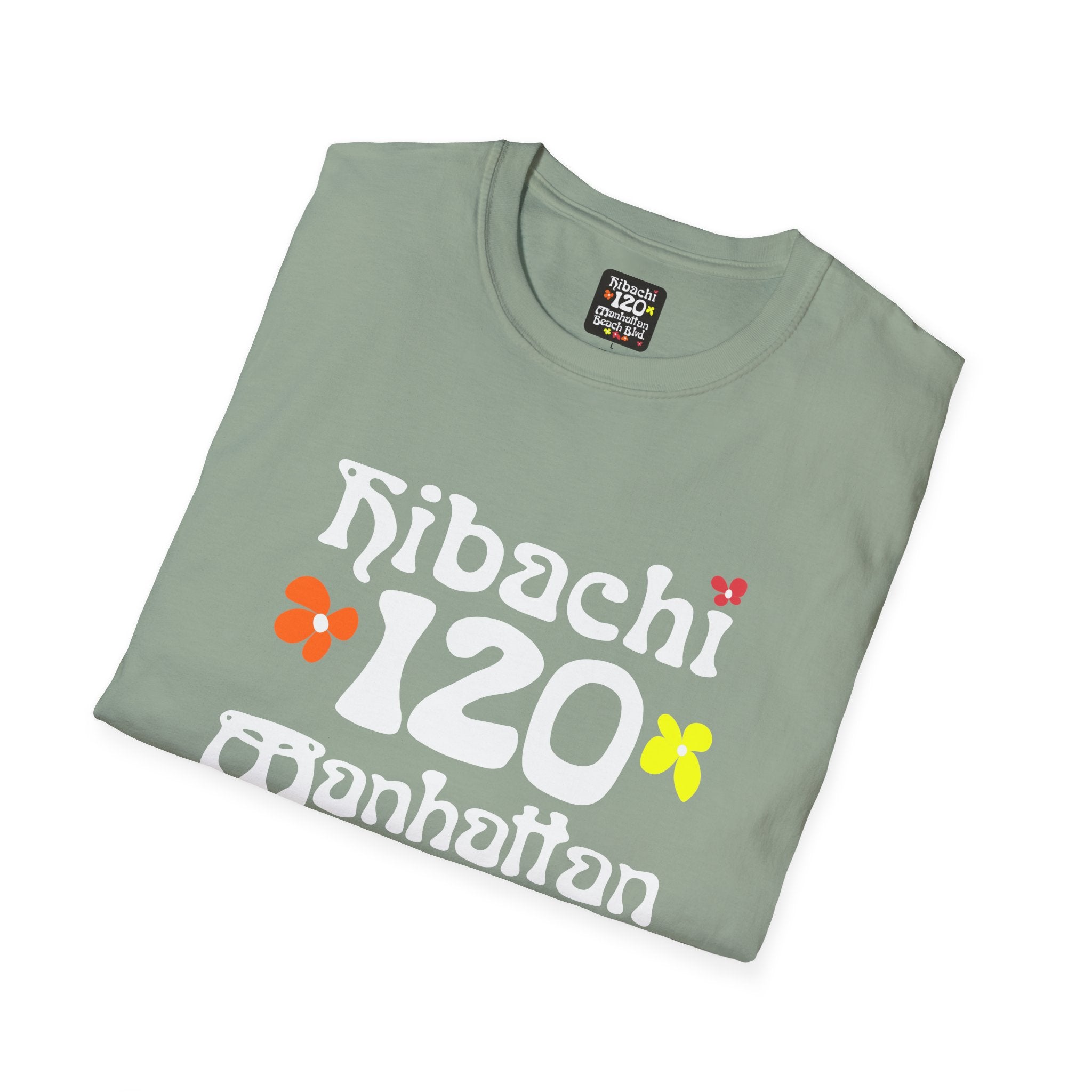 Hibachi 120 Manhattan Beach Blvd Restaurant #OldSchool T-Shirt — Retro Floral Surf Tee "Gone But Not Forgotten"