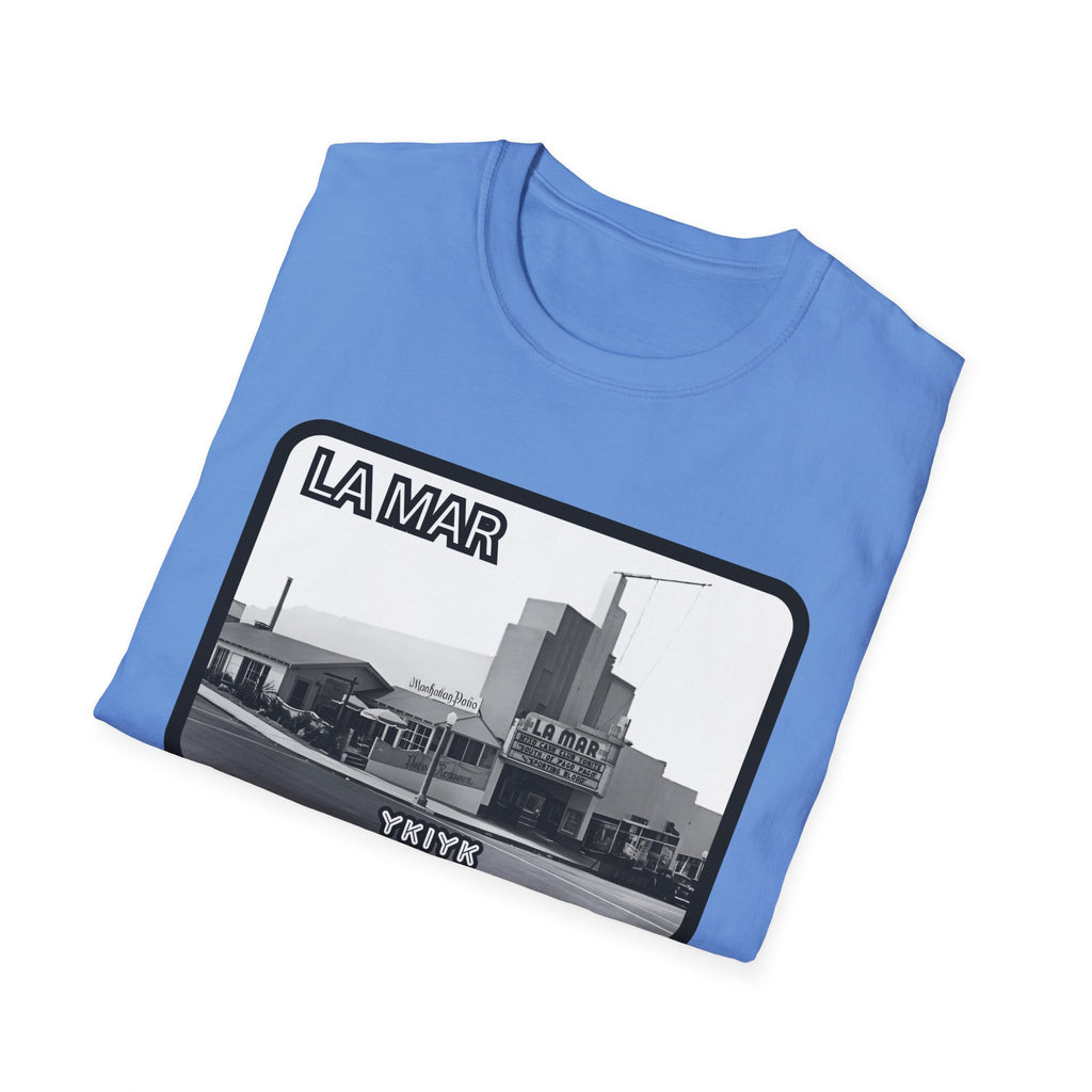 La Mar Theater Manhattan Beach  T-Shirt | Vintage Black & White Urban Graphic YKIYK