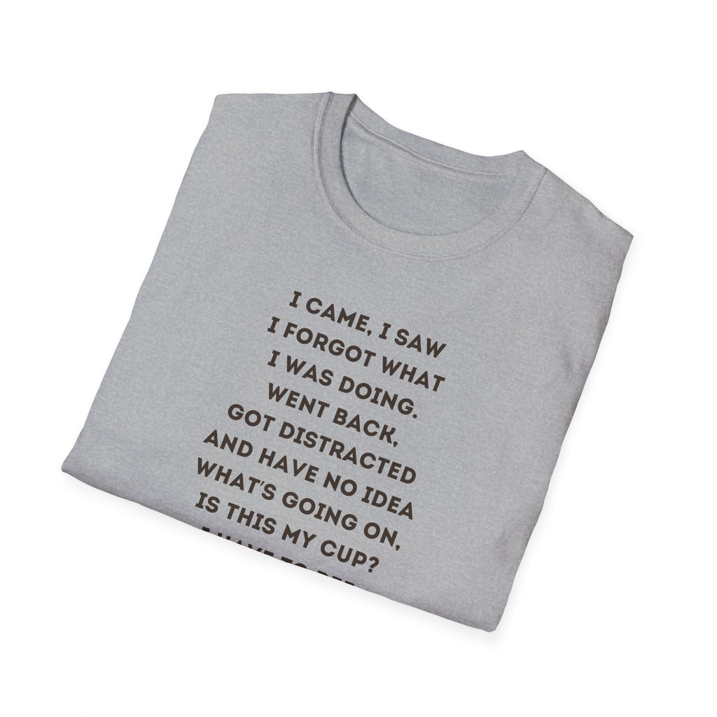 Funny Forgetful Grandpa Quote T-Shirt | Retro Grandpa I Got to Pee Illustration