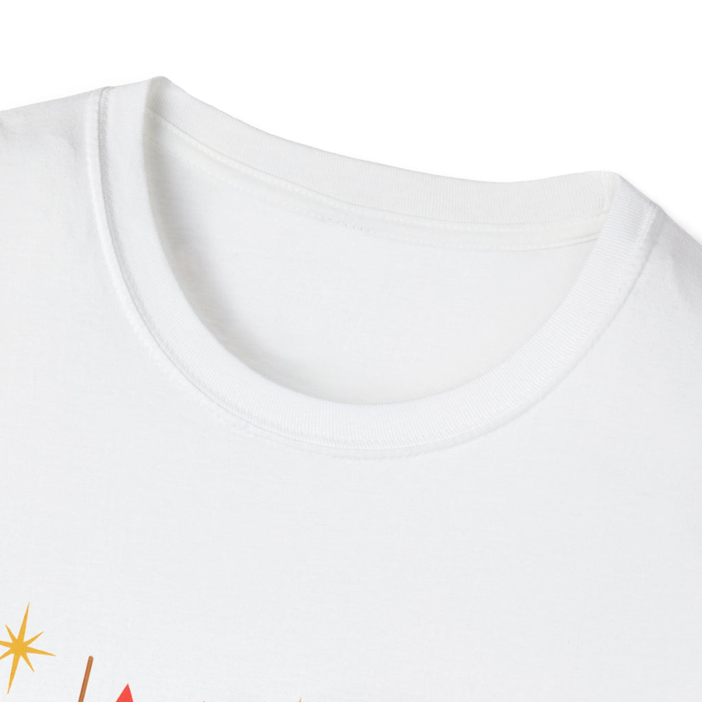 Retro Mid-Century Cats T-Shirt | Colorful Stylized Cat Illustration