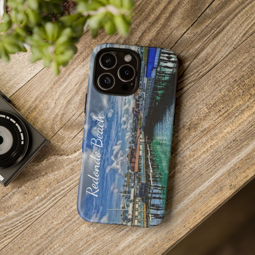 Phone Cases, Redondo Beach California King Harbor Design, Protective Covers, iPhone Accessories, Samsung Accessories, Gift for Travelers