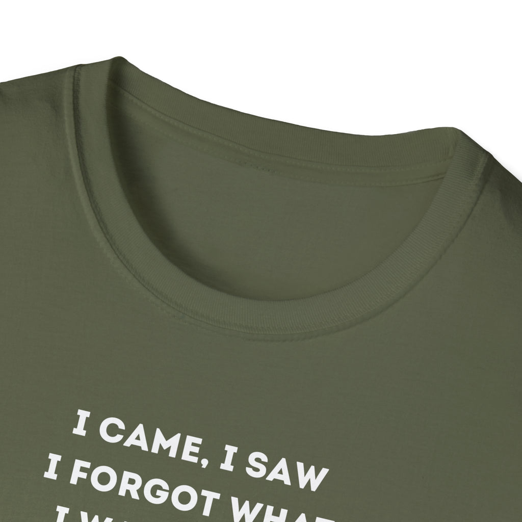 Funny Forgetful Grandpa Quote T-Shirt | I Got to Pee Coffee Cute Cartoon, Humorous Text Tee