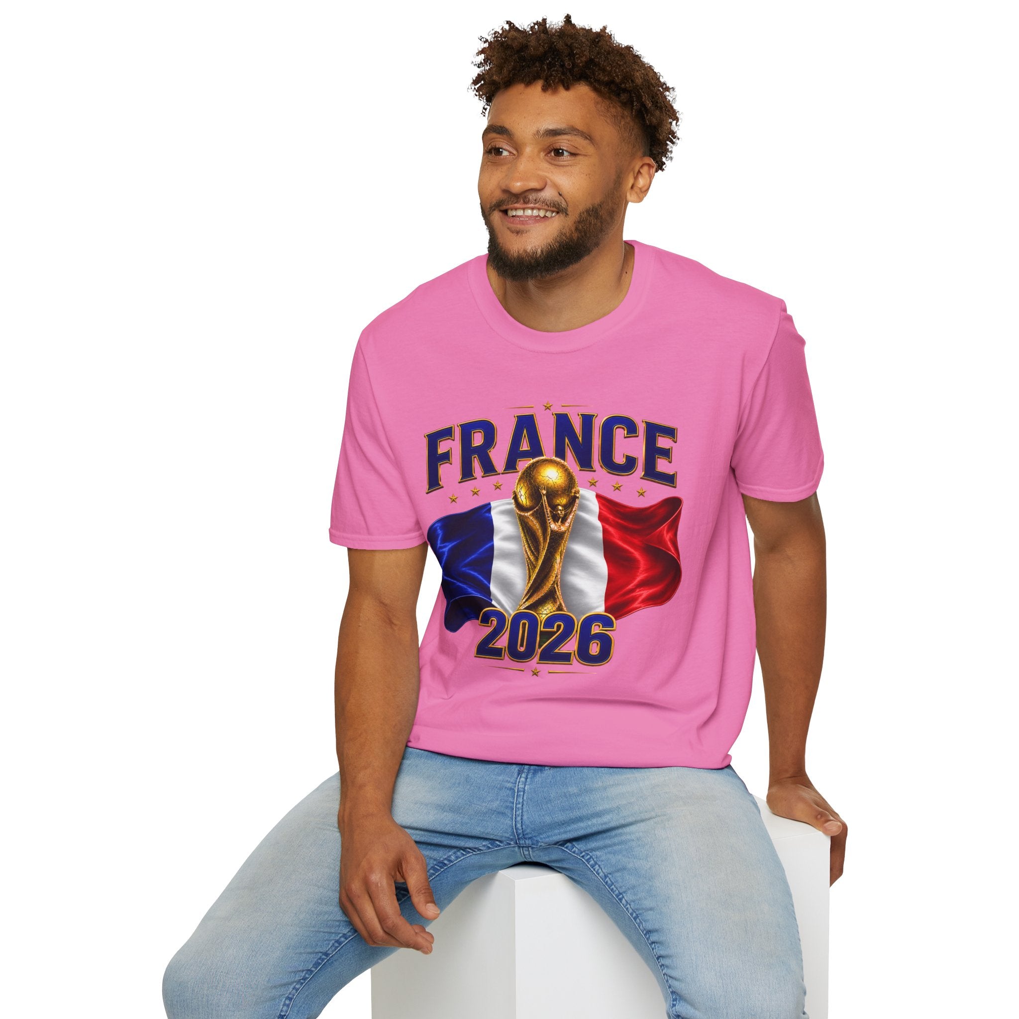 France World Cup 2026 T-Shirt — French Flag & Trophy Soccer Tee
