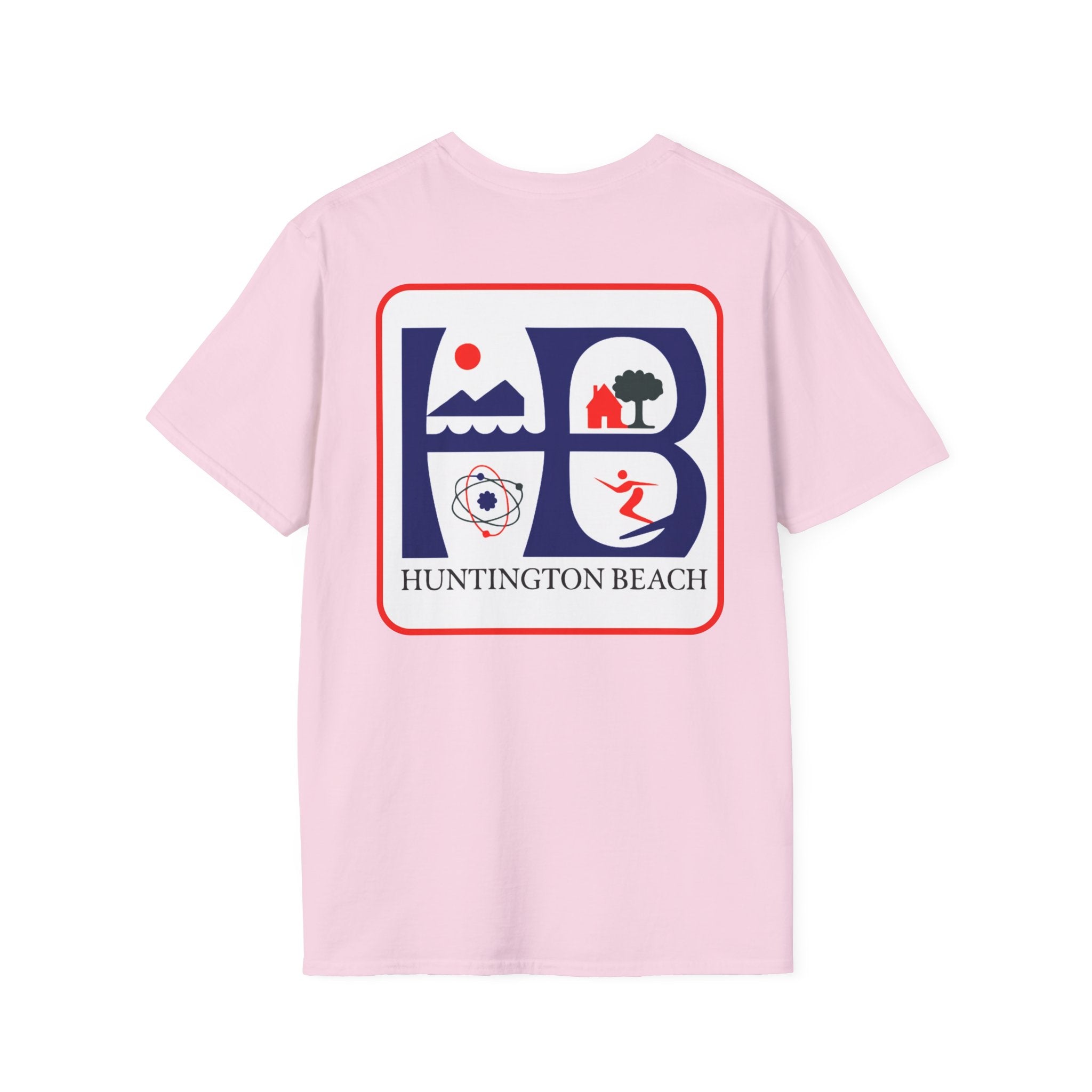 Huntington Beach Retro HB Logo T-Shirt  (printed 3 places)