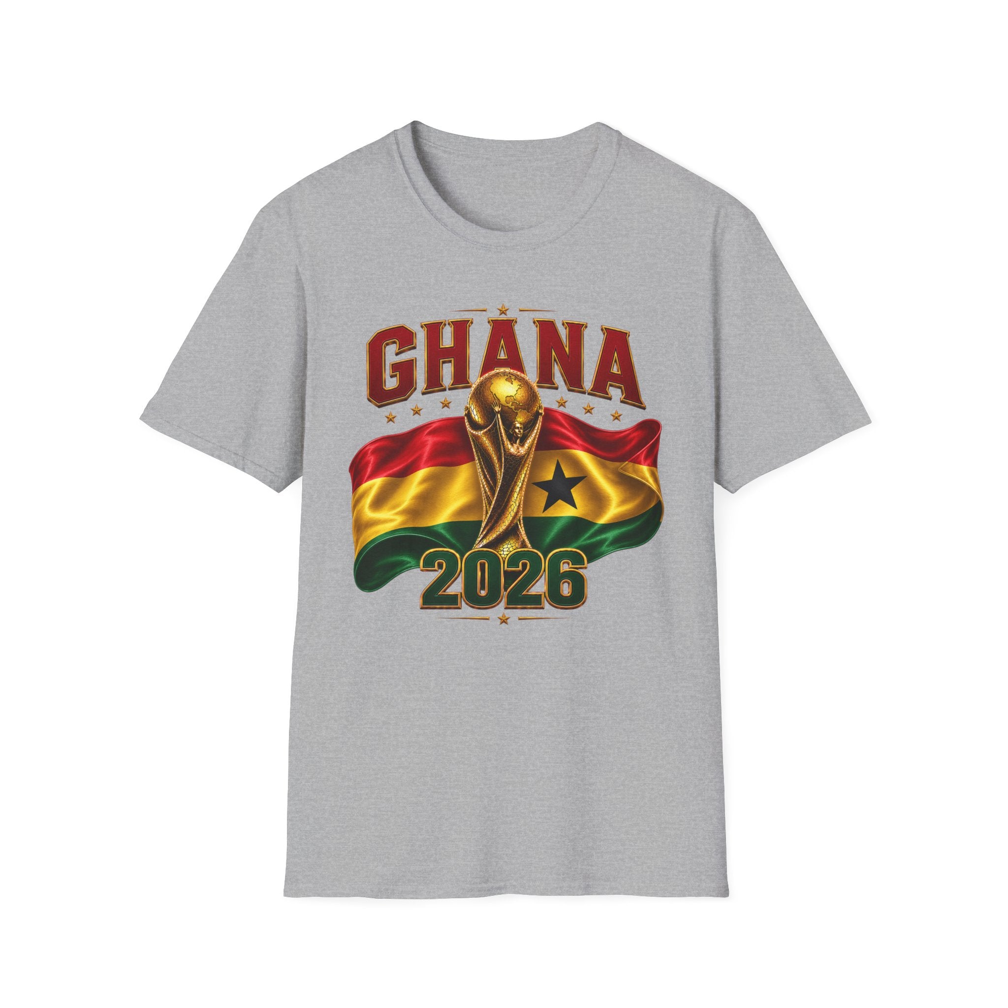 Ghana 2026 World Cup T-Shirt — Flag & Trophy Football Fan Tee