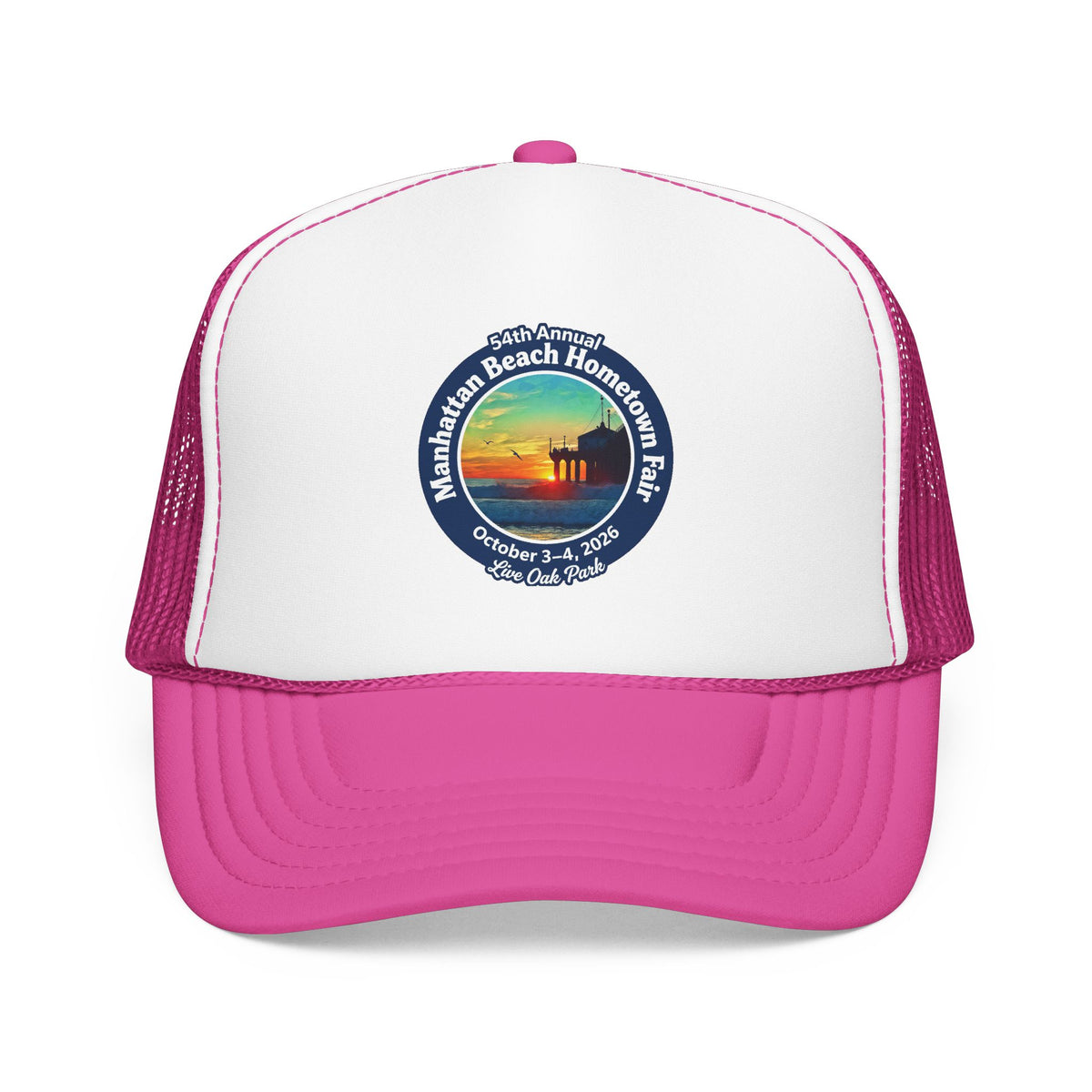 Trucker Hat — Manhattan Beach Hometown Fair Sunset Logo