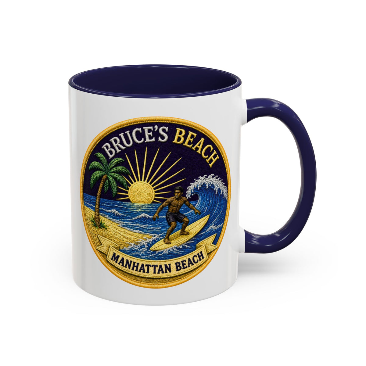 Manhattan Beach Surf Mug — Bruce’s Beach Coffee Cup (11/15oz Accent)
