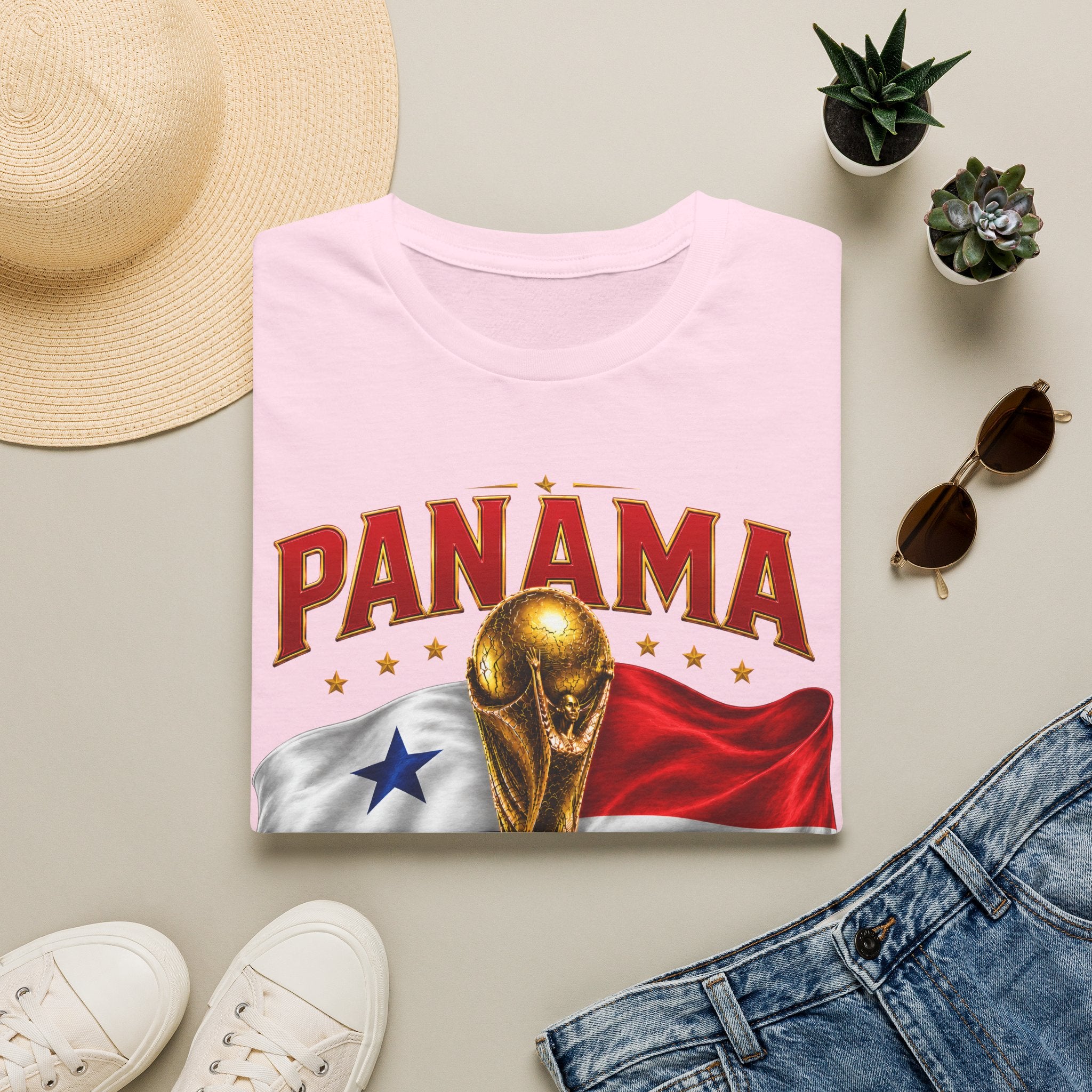 Panama 2026 World Cup T-Shirt — Panama Flag & Trophy Soccer Tee