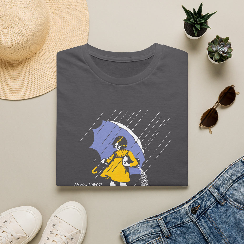 Salty Rainy Day Graphic T-Shirt — Girl with Umbrella Illustration