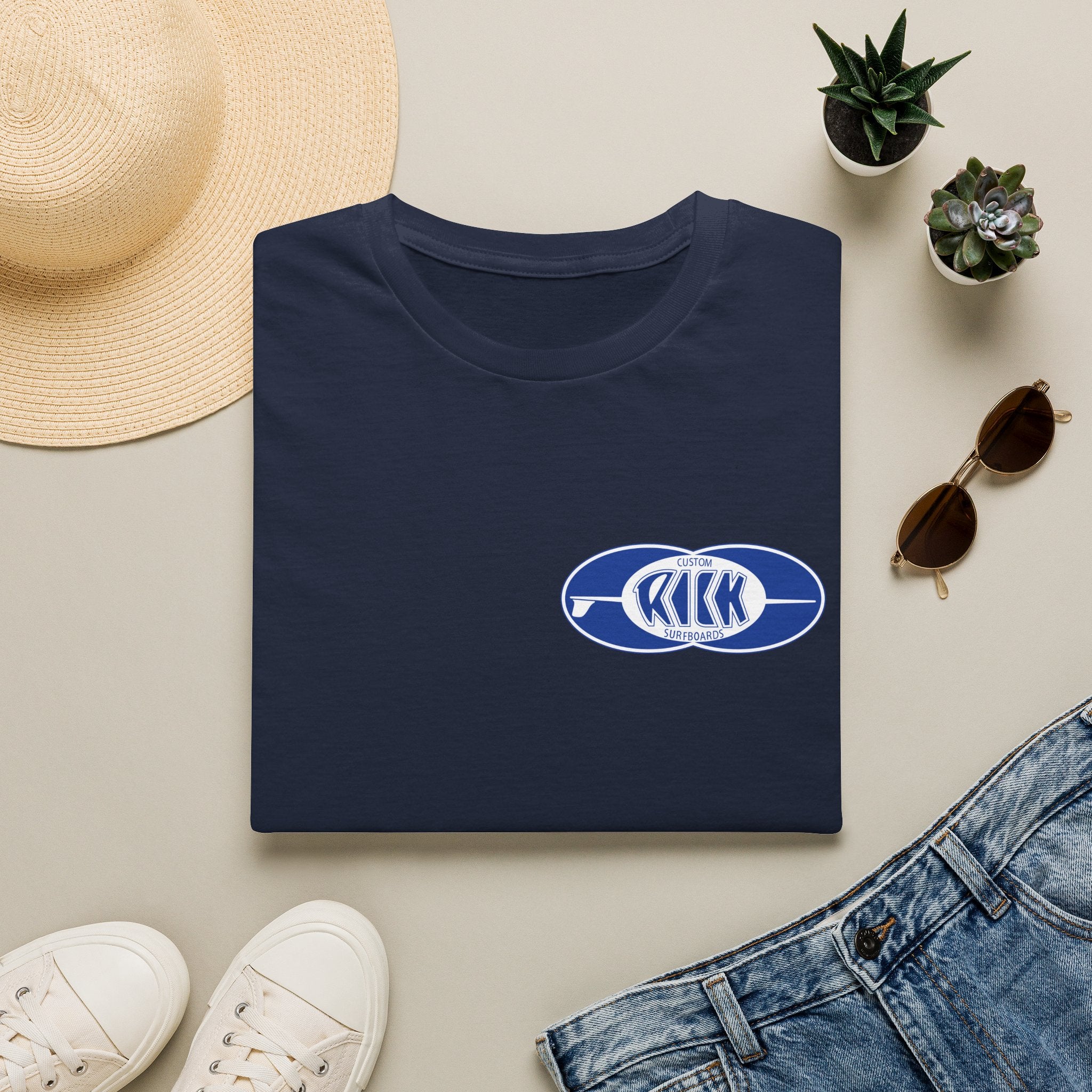 Rick Surfboards Unisex Softstyle T-Shirt Old School Hermosa Beach