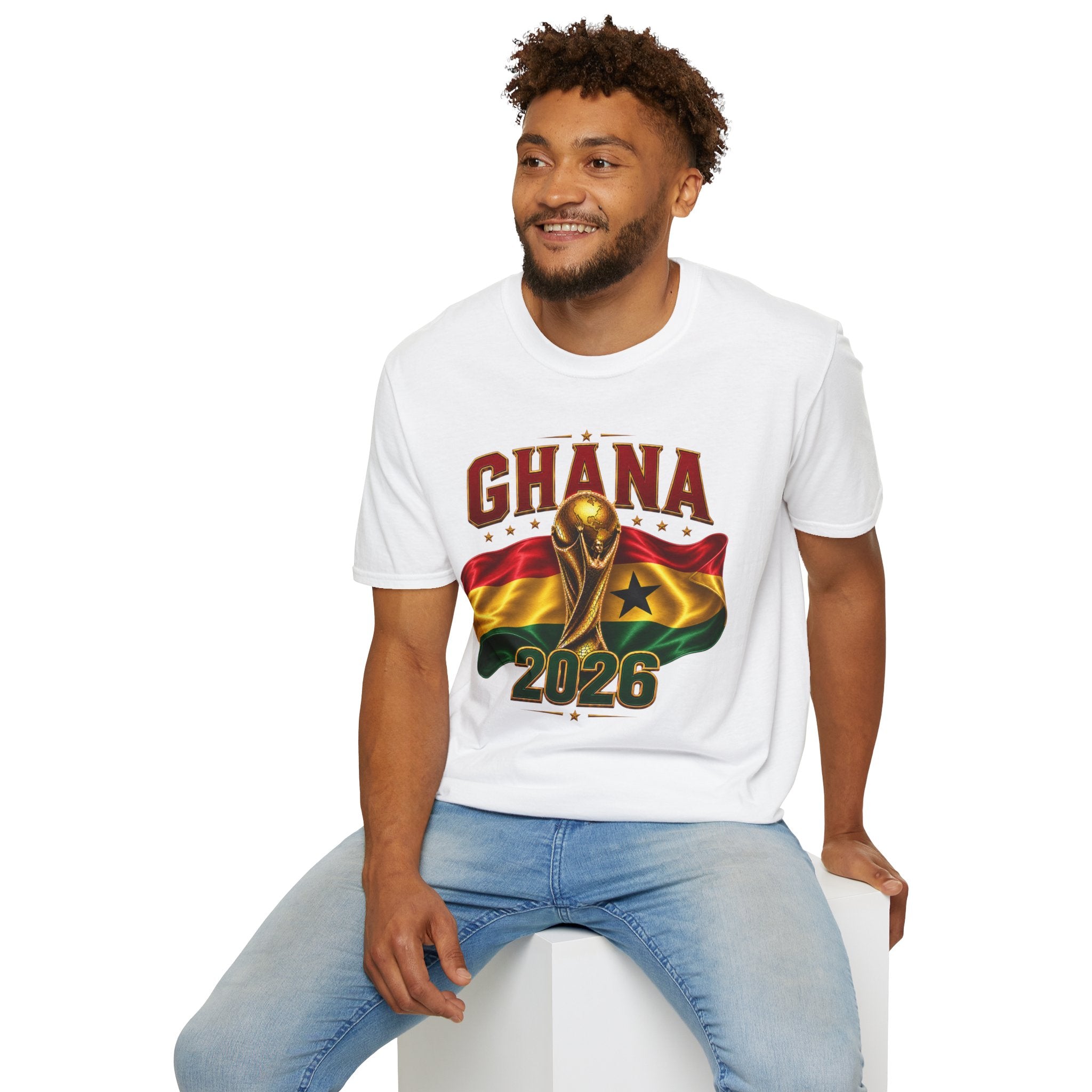Ghana 2026 World Cup T-Shirt — Flag & Trophy Football Fan Tee