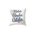 Palos Verdes Estates California Map - Faux Suede Square Pillow