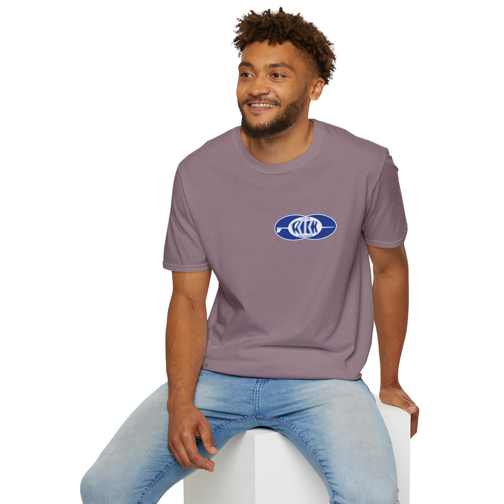 Rick Surfboards Unisex Softstyle T-Shirt Old School Hermosa Beach