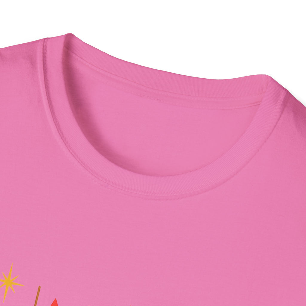 Retro Mid-Century Cats T-Shirt | Colorful Stylized Cat Illustration