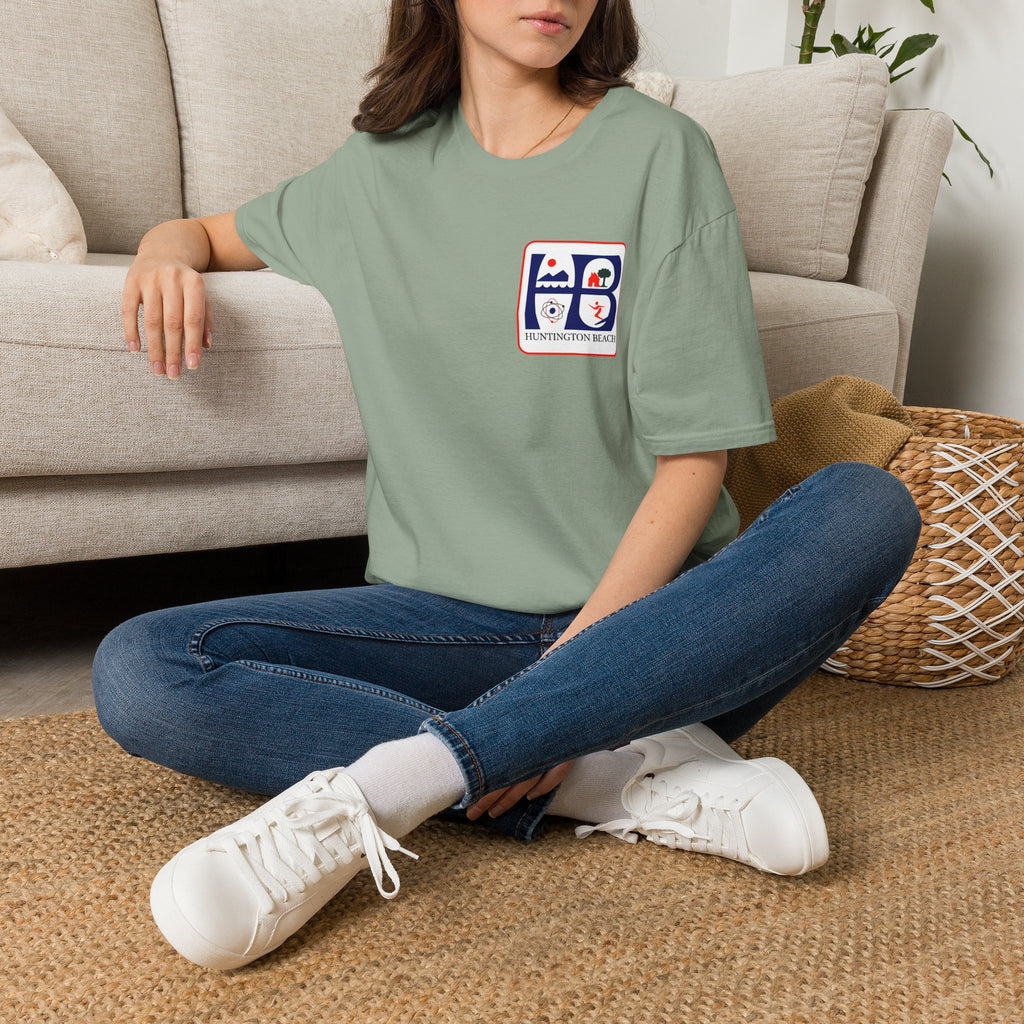 Huntington Beach Retro HB Logo T-Shirt  (printed 3 places)
