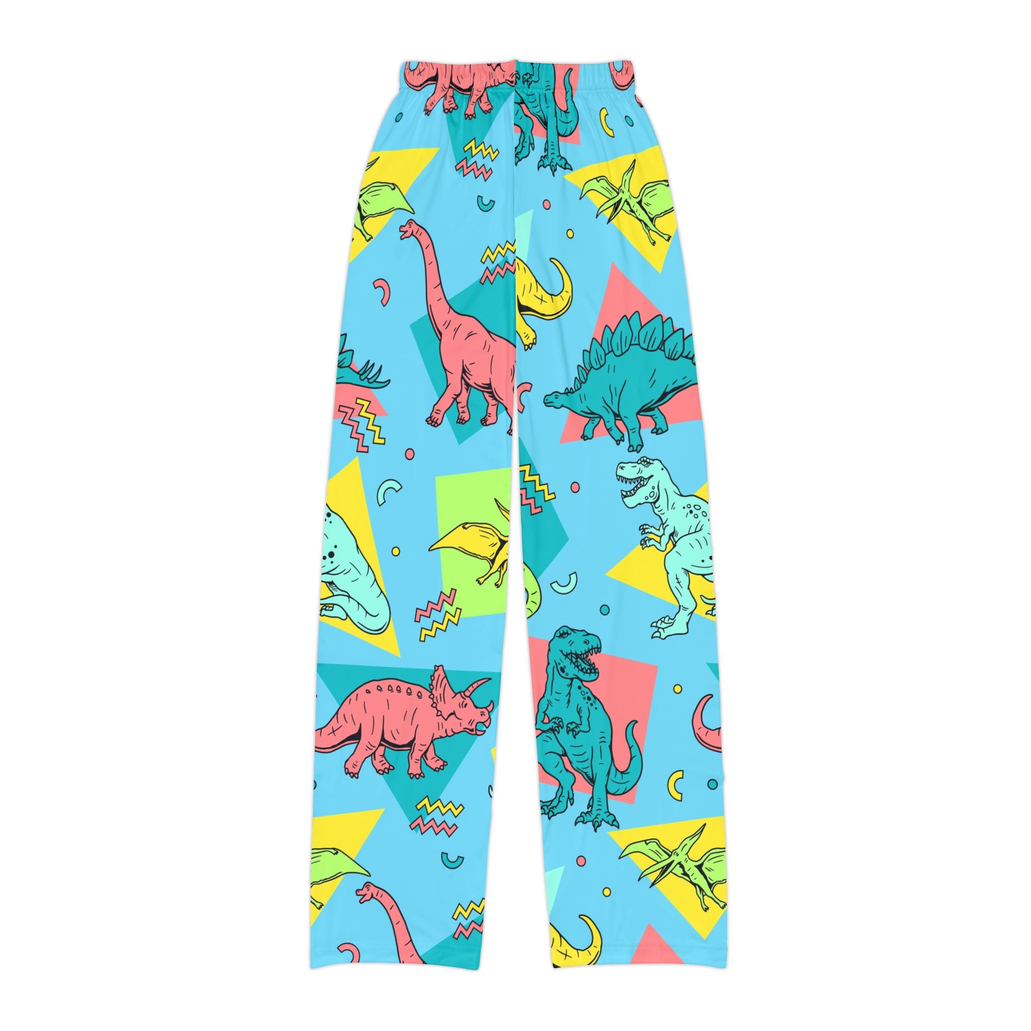 Retro Neon Dinosaur Pattern Kids Lounge Pants | AOP