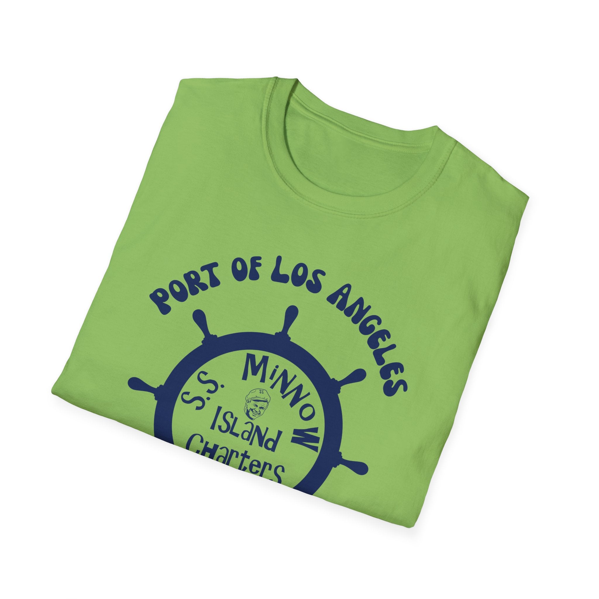 Port of Los Angeles Ship Wheel T-Shirt | SS Minnow Island Charters, 3 Hour Tours