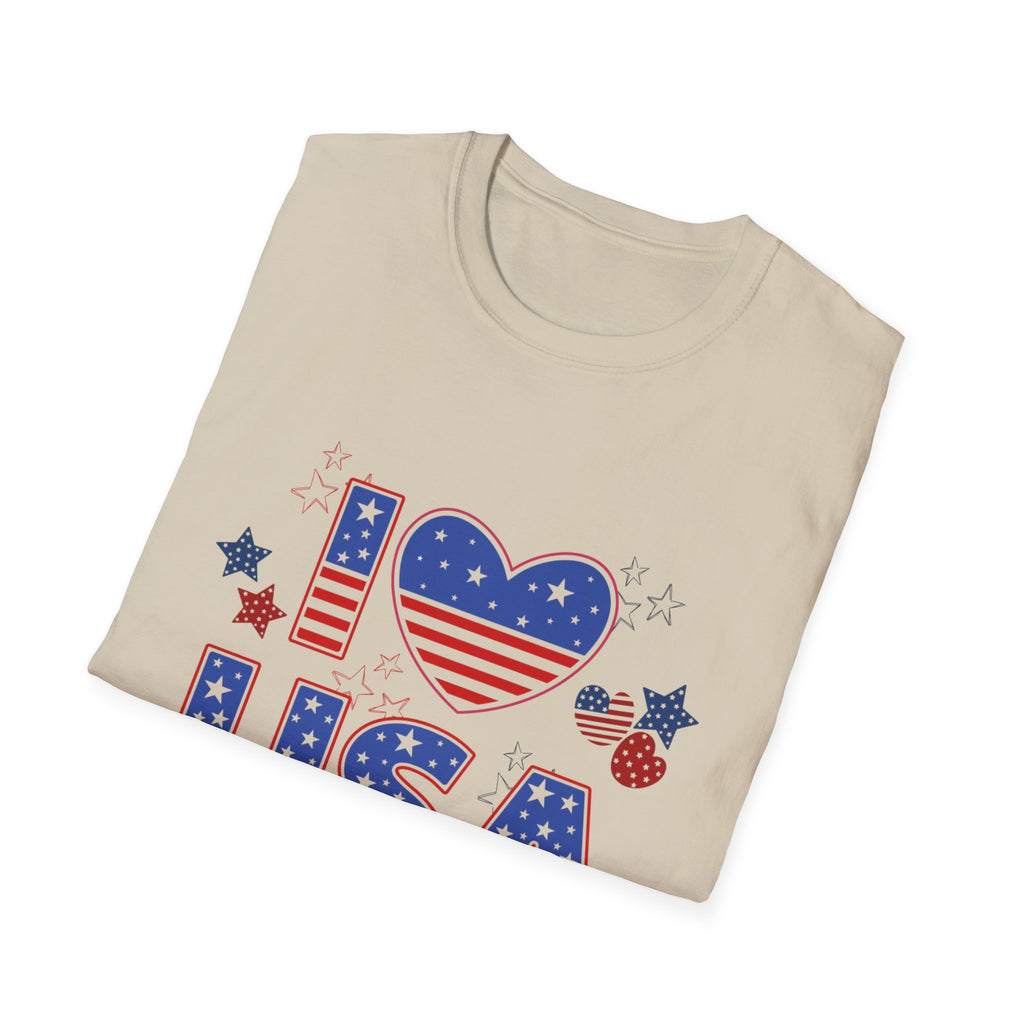 I Love the USA T-Shirt | American Flag Patriotic Fourth of July