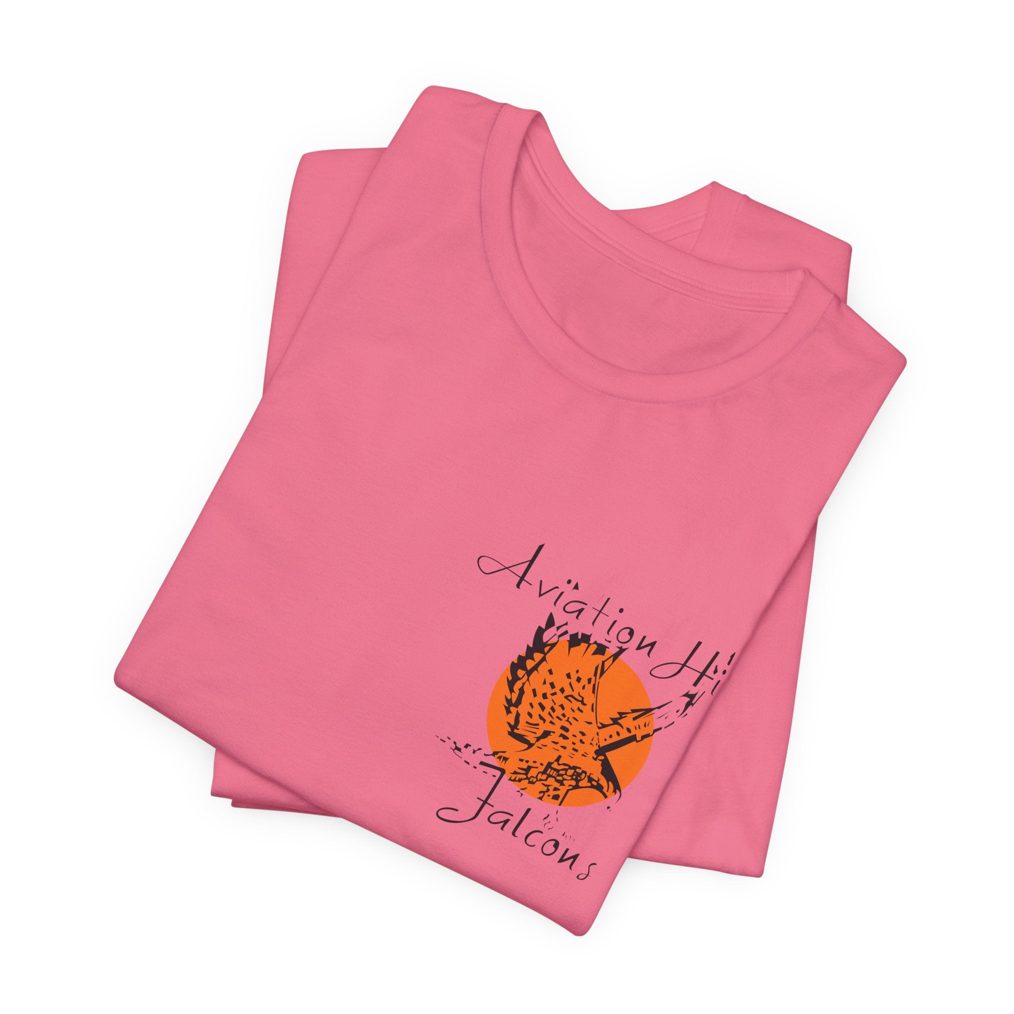 Aviation High School Signage Logo - Many Colors - Unisex Jersey Short Sleeve Tee