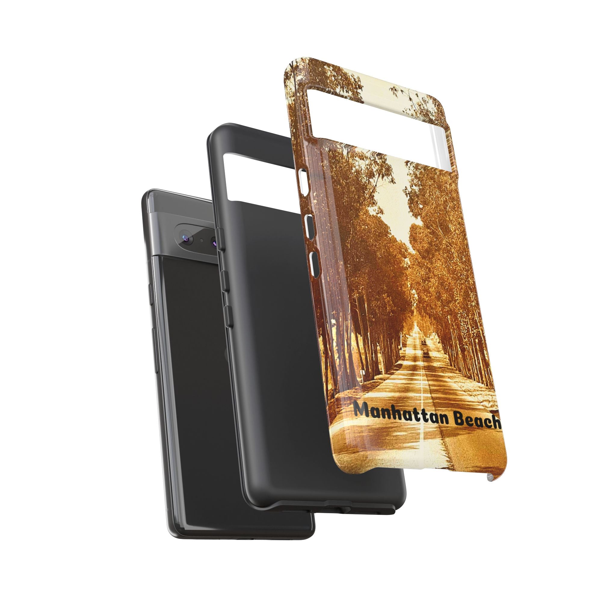 Phone Cases Manhattan Beach Rosecrans Ave Early 60's Tough Cases 90266 California, iPhone Samsung Google Pixel Protective Cover, Vintage