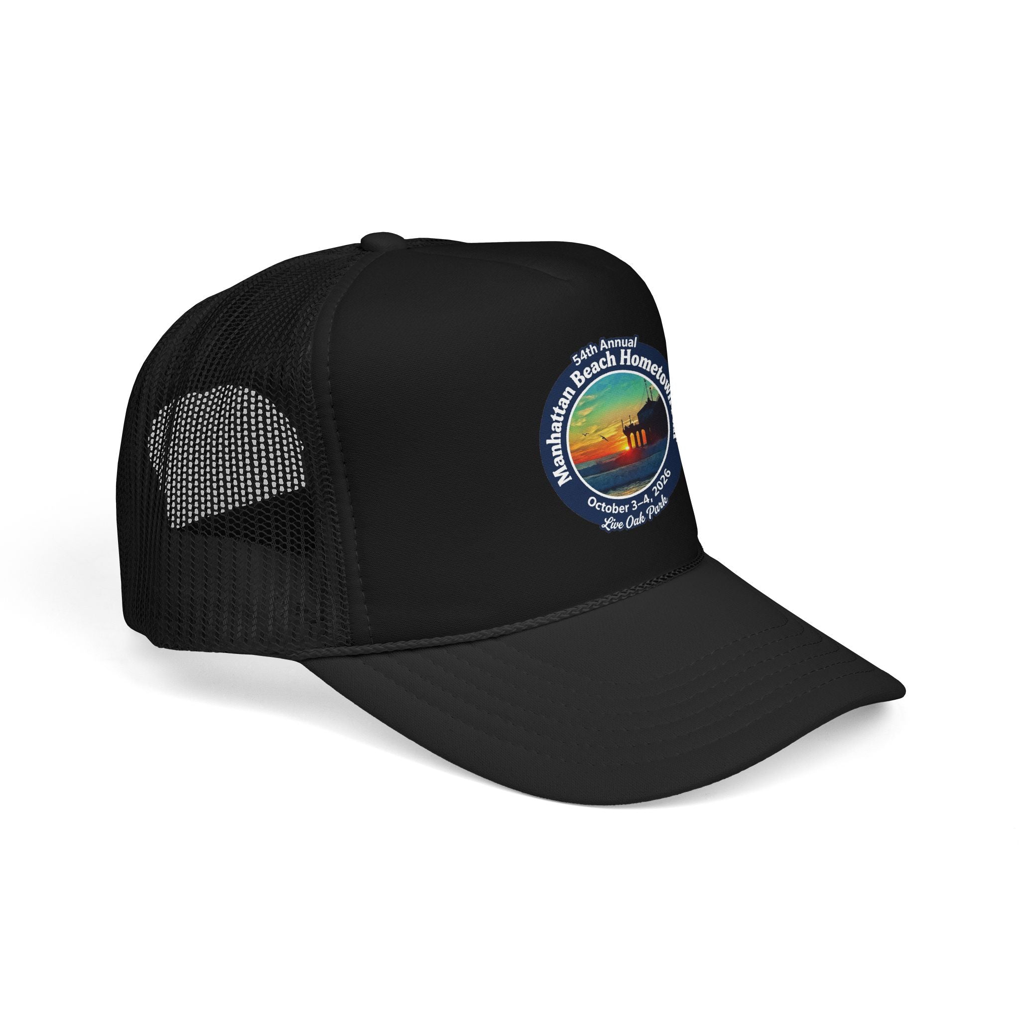 Trucker Hat — Manhattan Beach Hometown Fair Sunset Logo