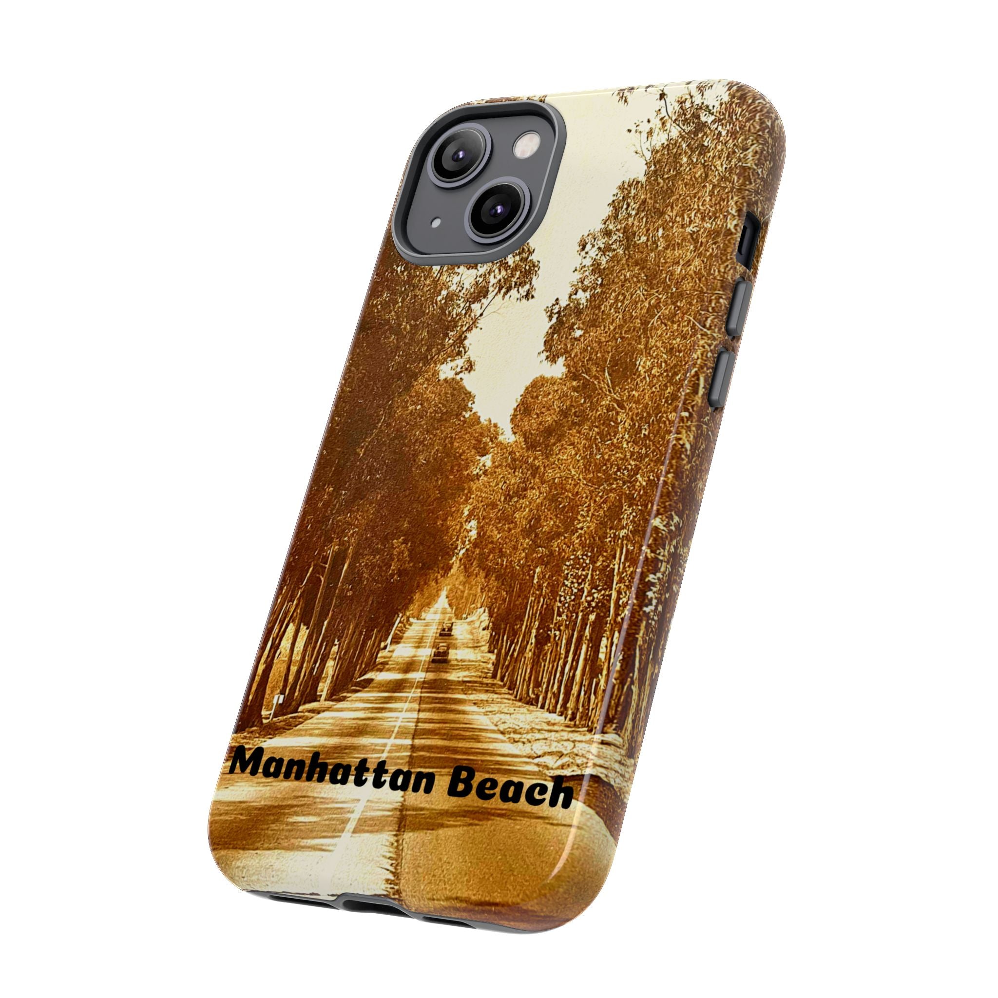 Phone Cases Manhattan Beach Rosecrans Ave Early 60's Tough Cases 90266 California, iPhone Samsung Google Pixel Protective Cover, Vintage