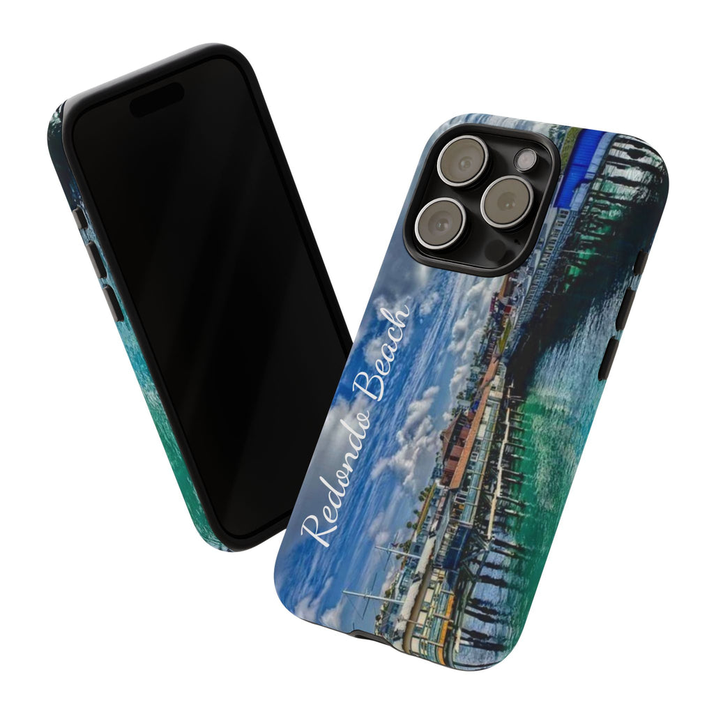Phone Cases, Redondo Beach California King Harbor Design, Protective Covers, iPhone Accessories, Samsung Accessories, Gift for Travelers