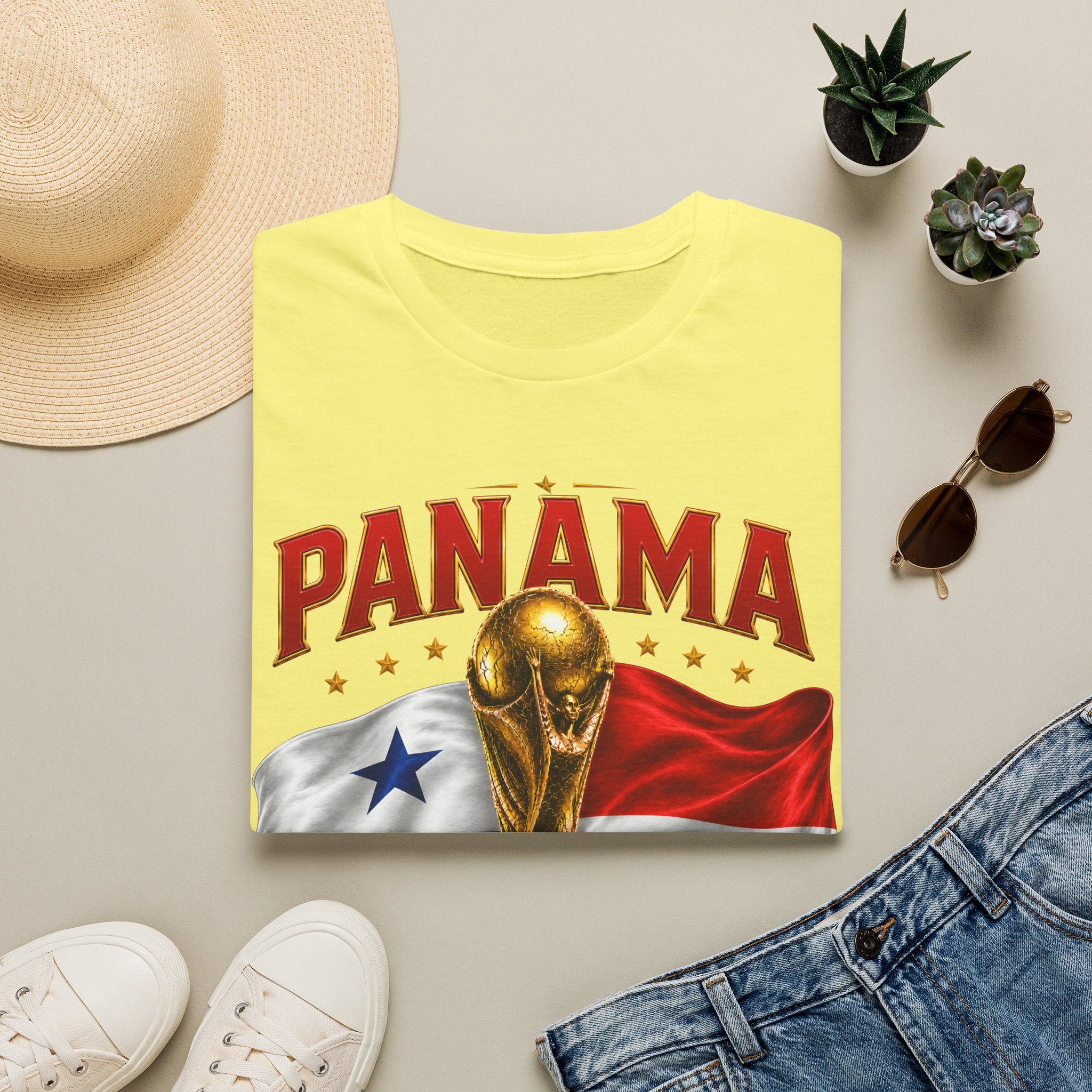 Panama 2026 World Cup T-Shirt — Panama Flag & Trophy Soccer Tee